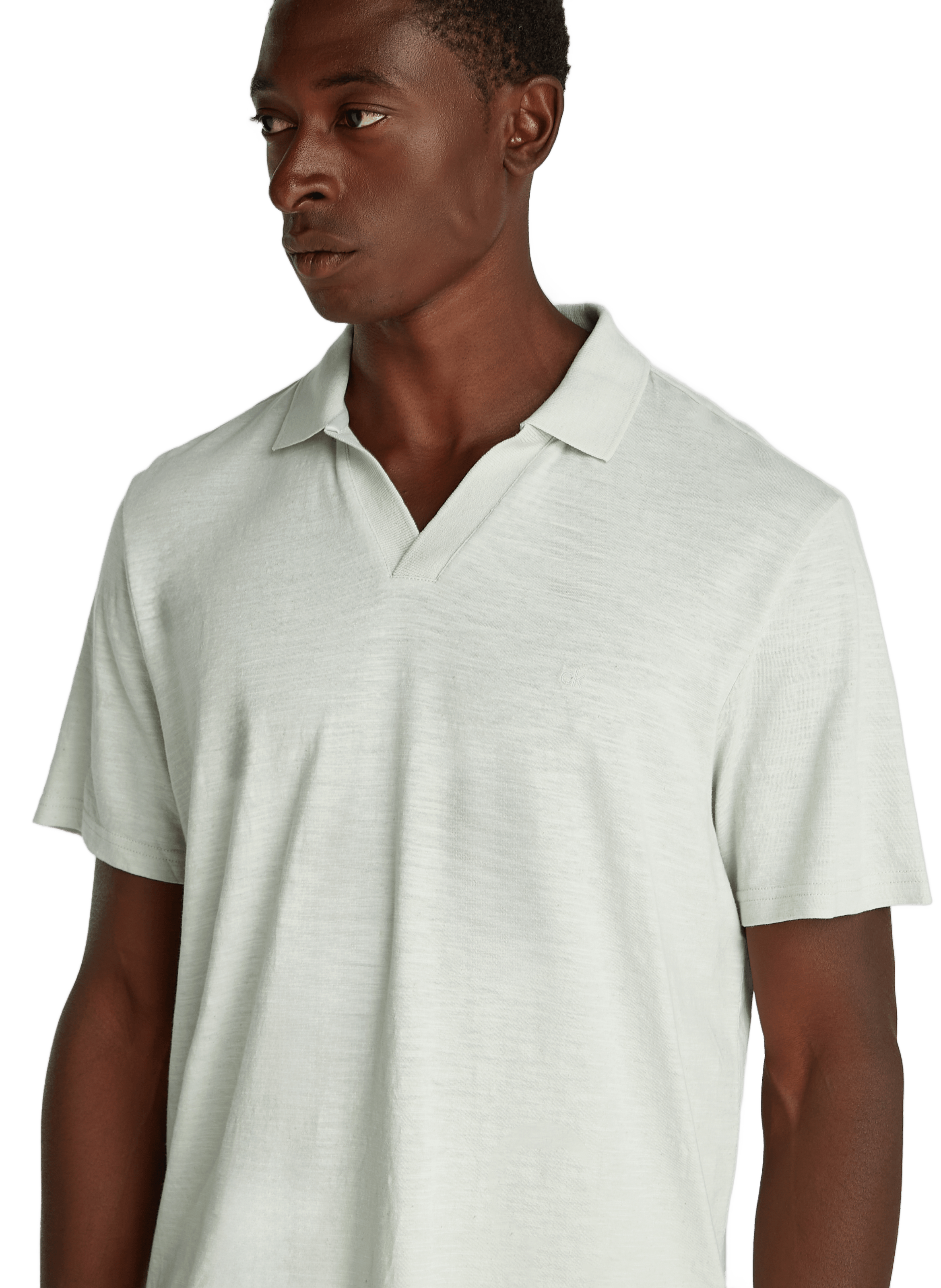 Polo col V CALVIN KLEIN Vert