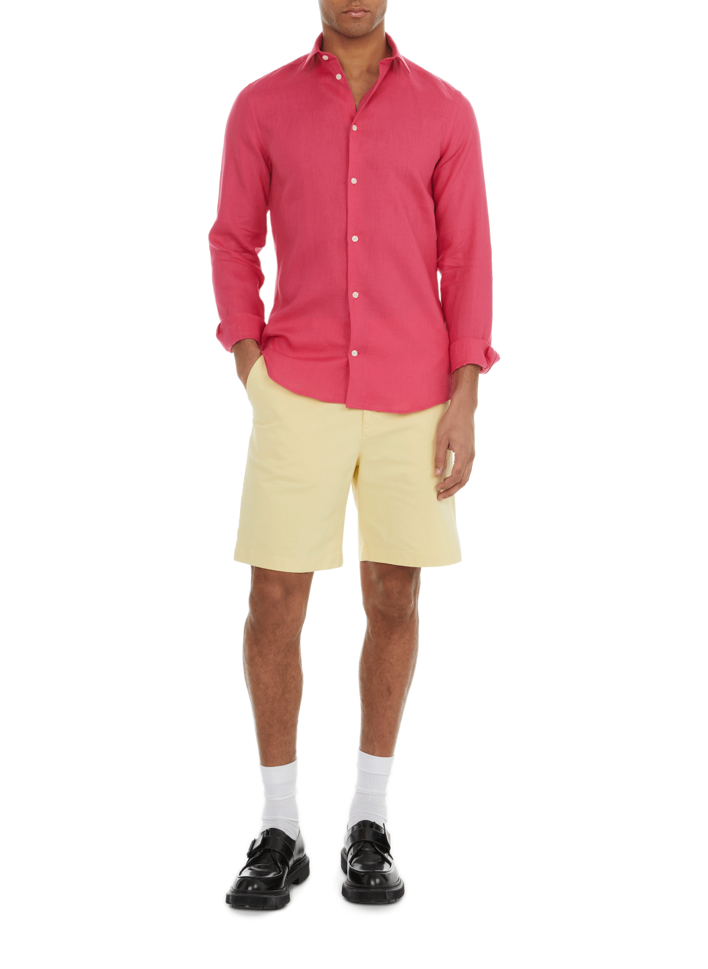 Chemise en lin  AU PRINTEMPS PARIS Rose