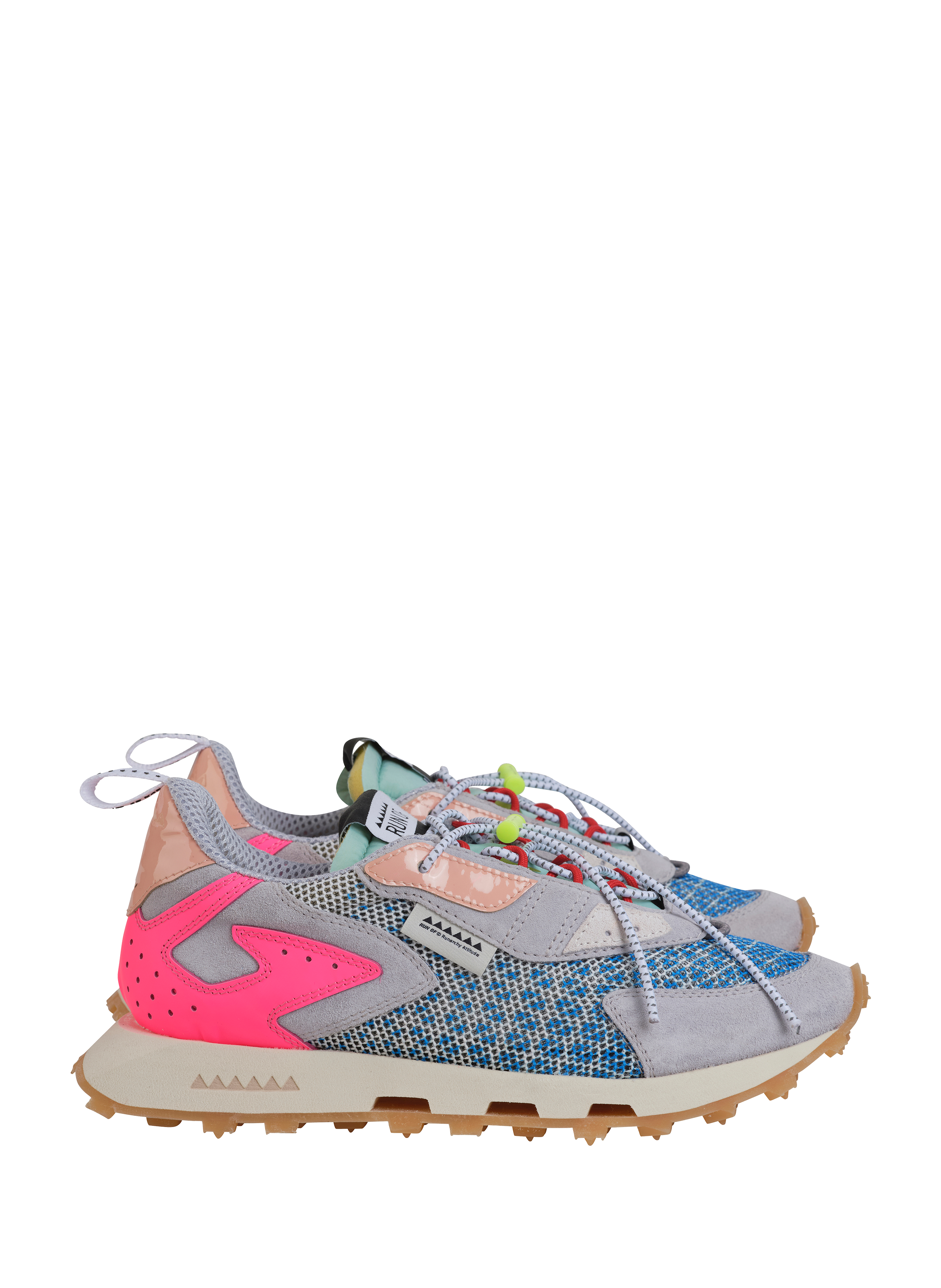 Low-top serrated sneakers RUN OF Multicolour