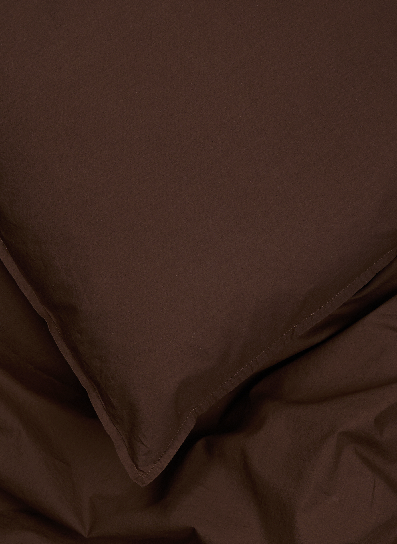 Cotton percale duvet cover Brown