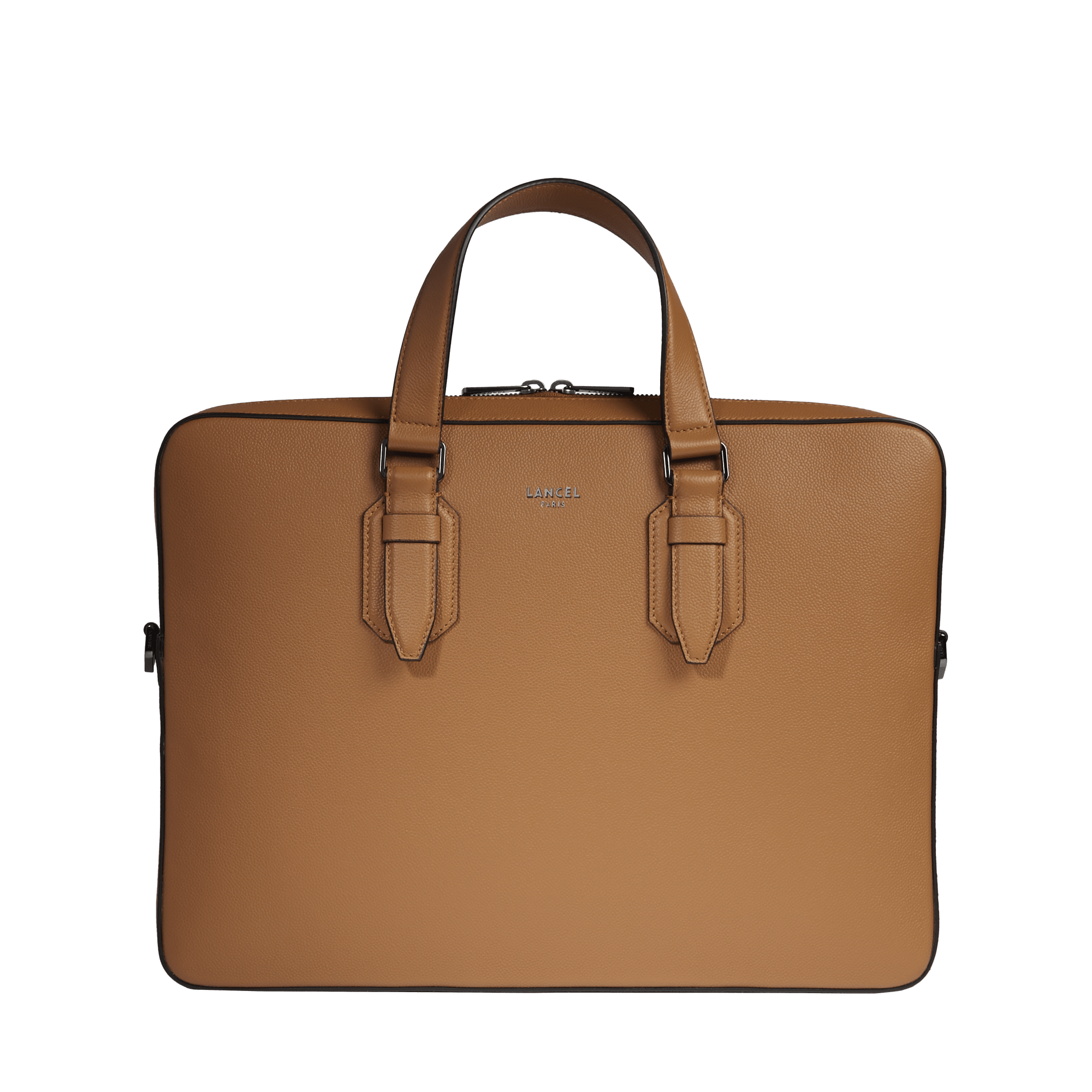 Porte-documents zippé 14" charlie de lancel en cuir LANCEL Marron