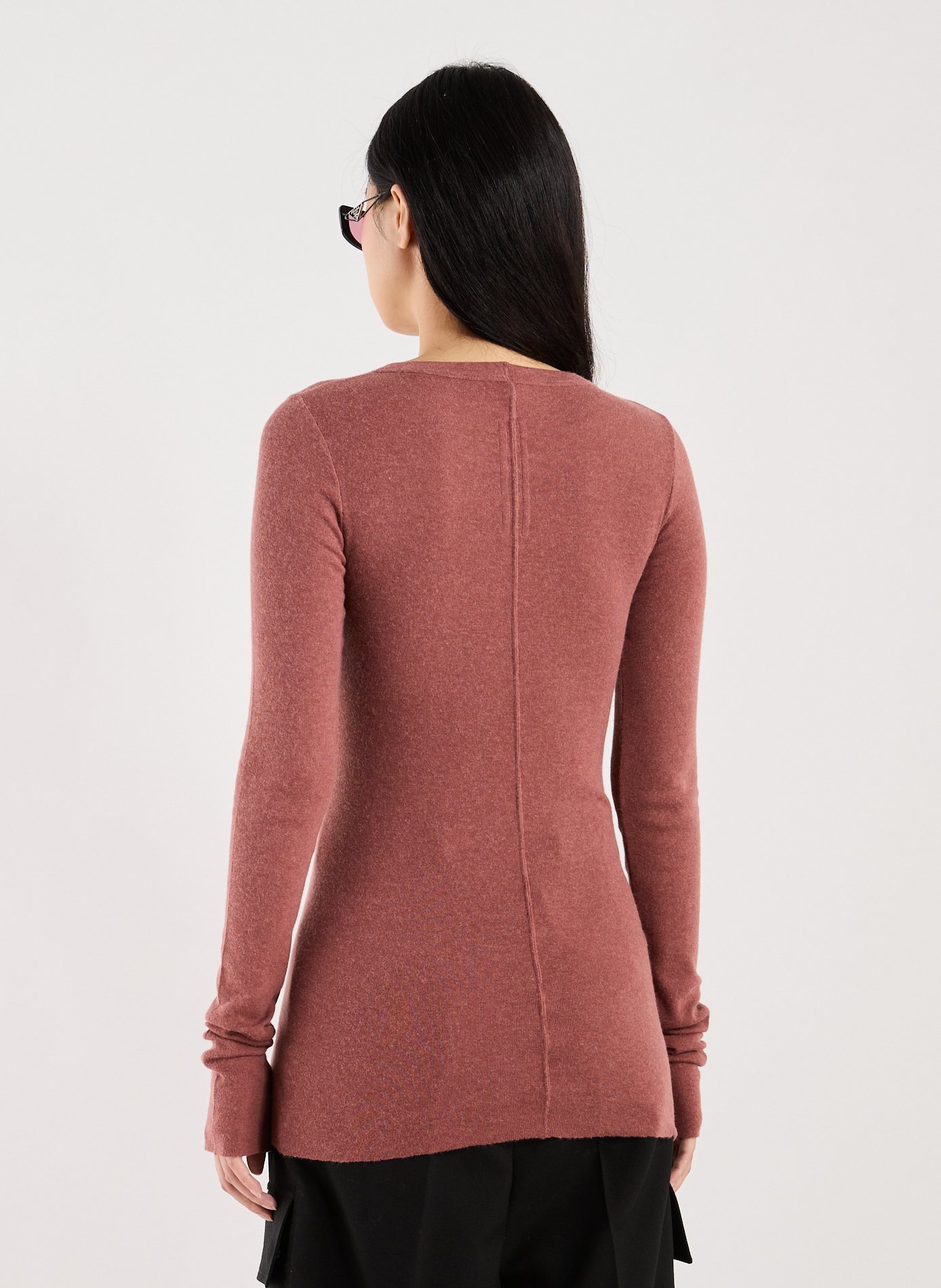 Long round neck T-shirt RICK OWENS Pink