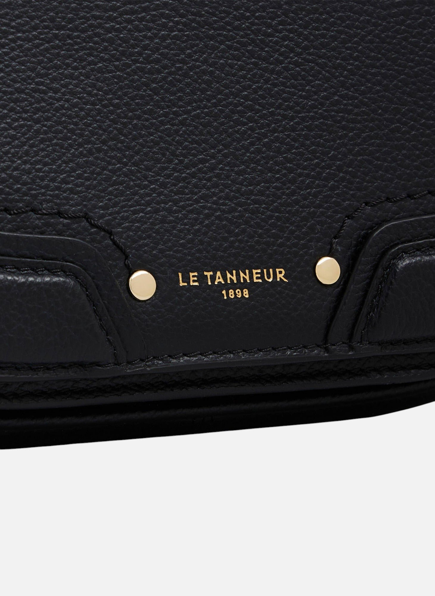 Sac bandoulière moyen modèle ella en cuir grainé Noir