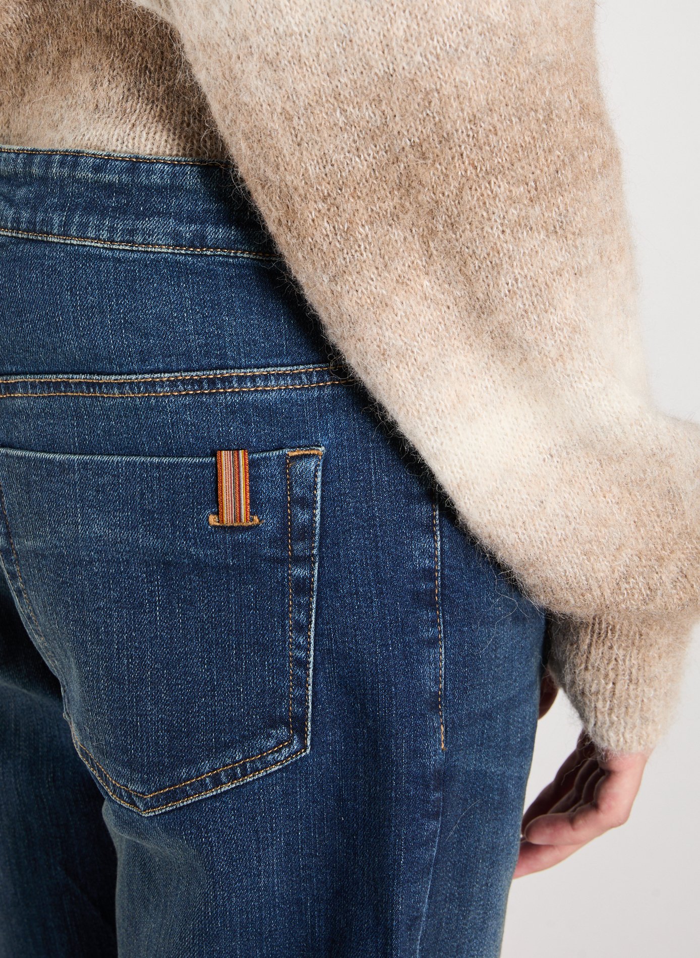 Five-pocket cotton blend jeans NOTIFY Blue