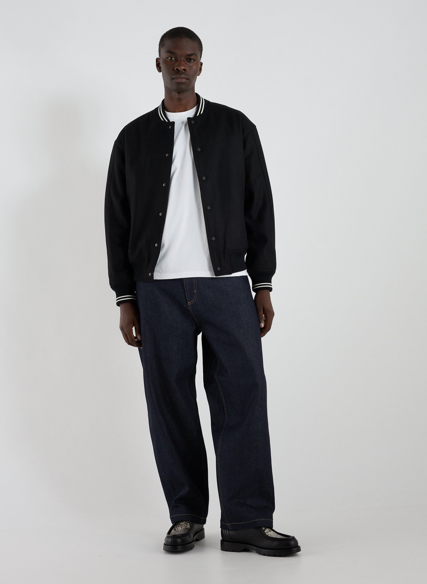 Wool-blend bomber jacket MAISON KITSUNÉ Black