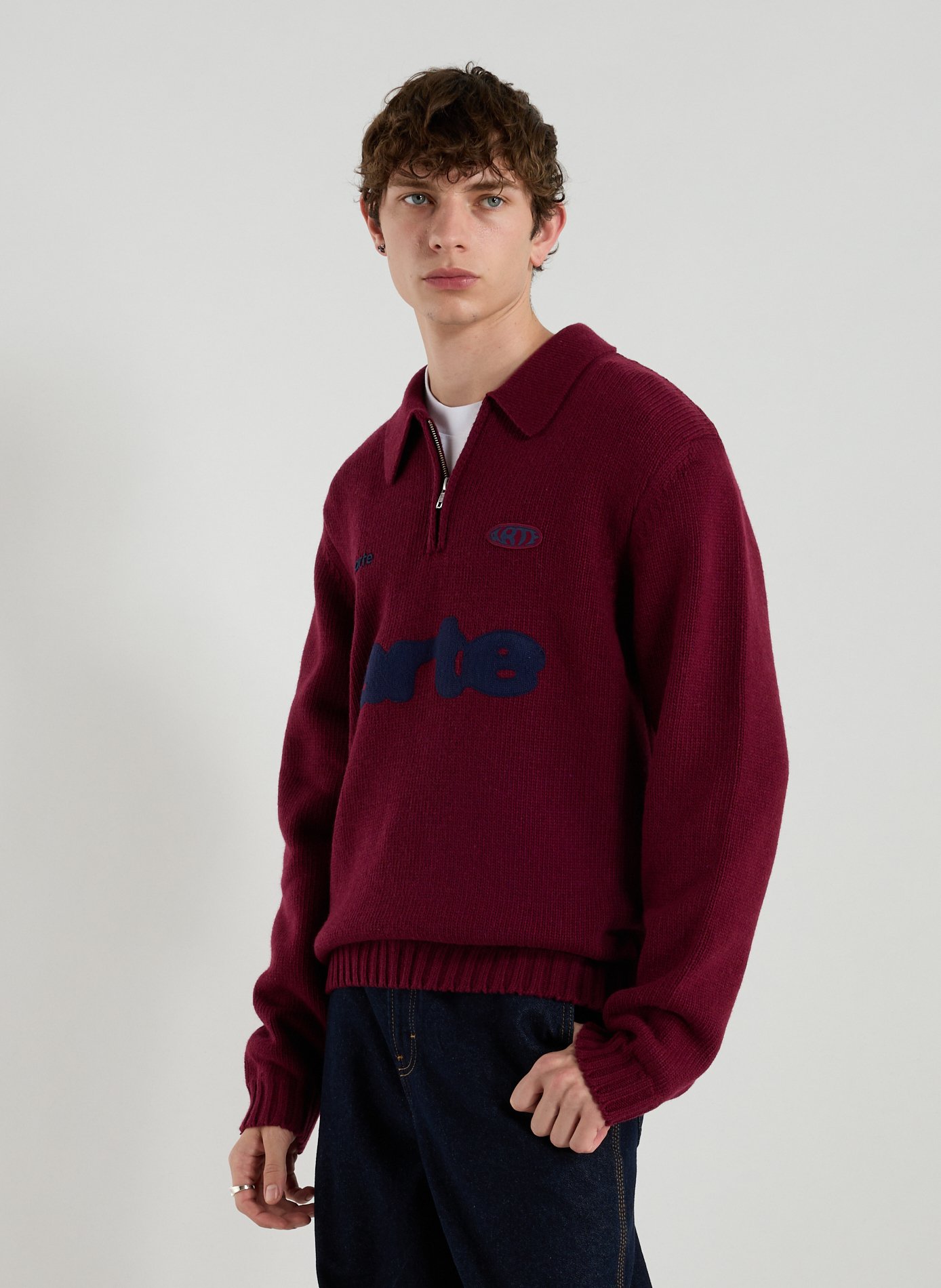 ARTE ANTWERP Mixed wool sweatshirt Red