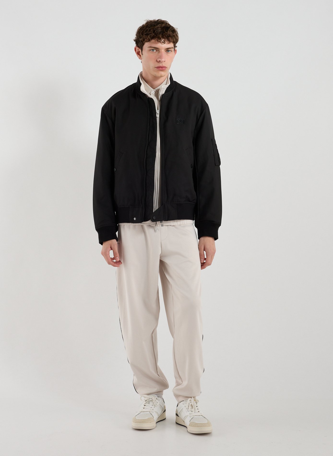 Bomber jacket with logo ARMANI EXCHANGE Black