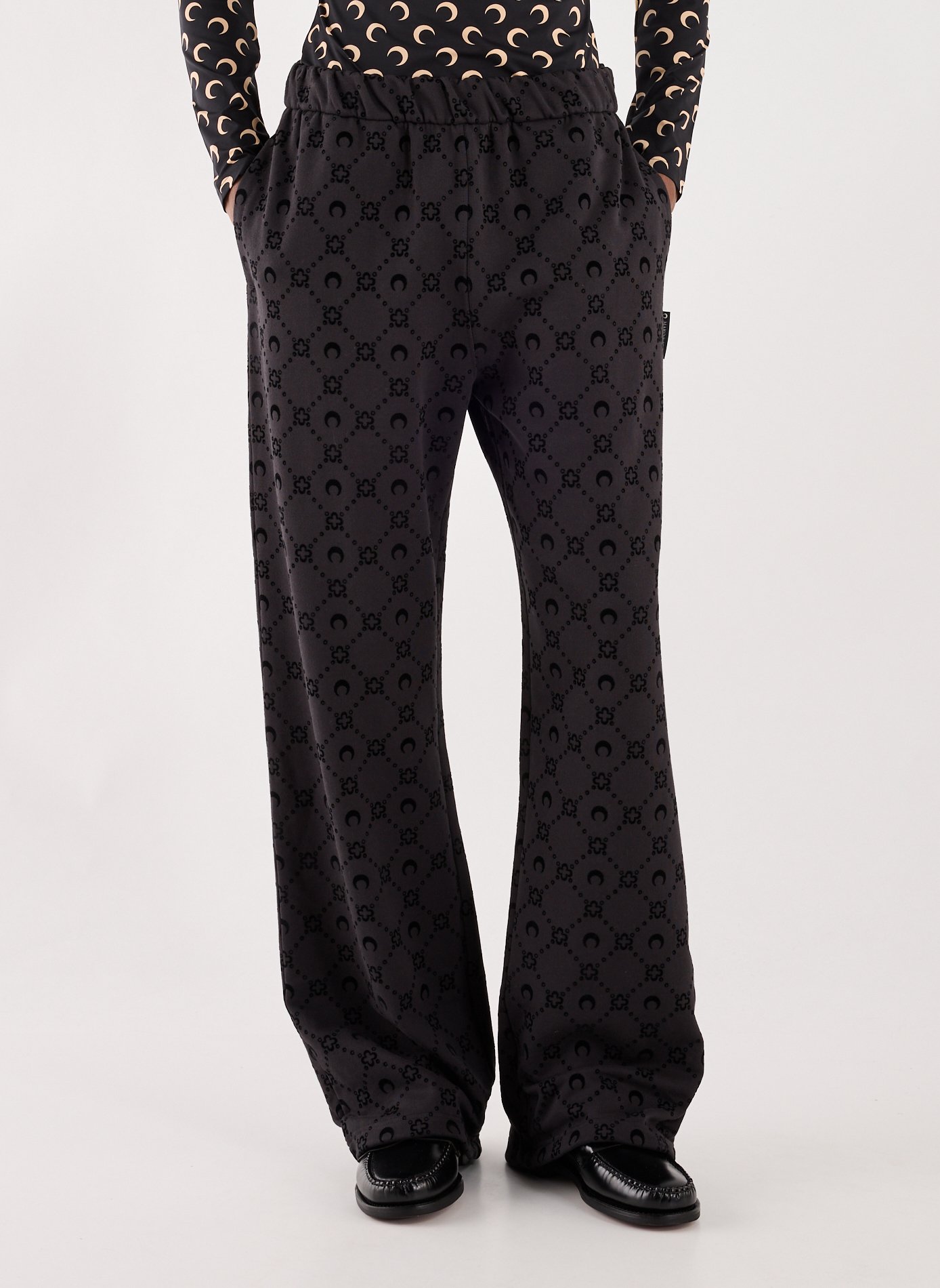 MARINE SERRE Cotton joggers Black