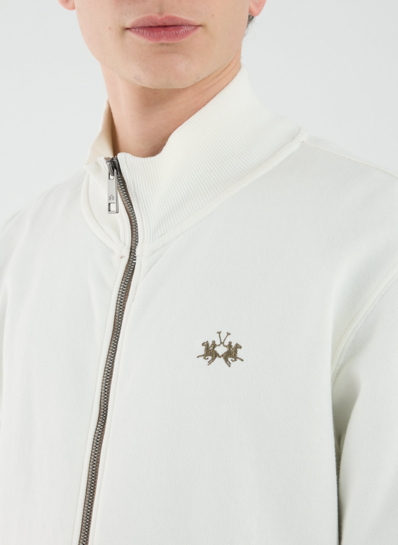 Gilet col montant en coton LA MARTINA Blanc