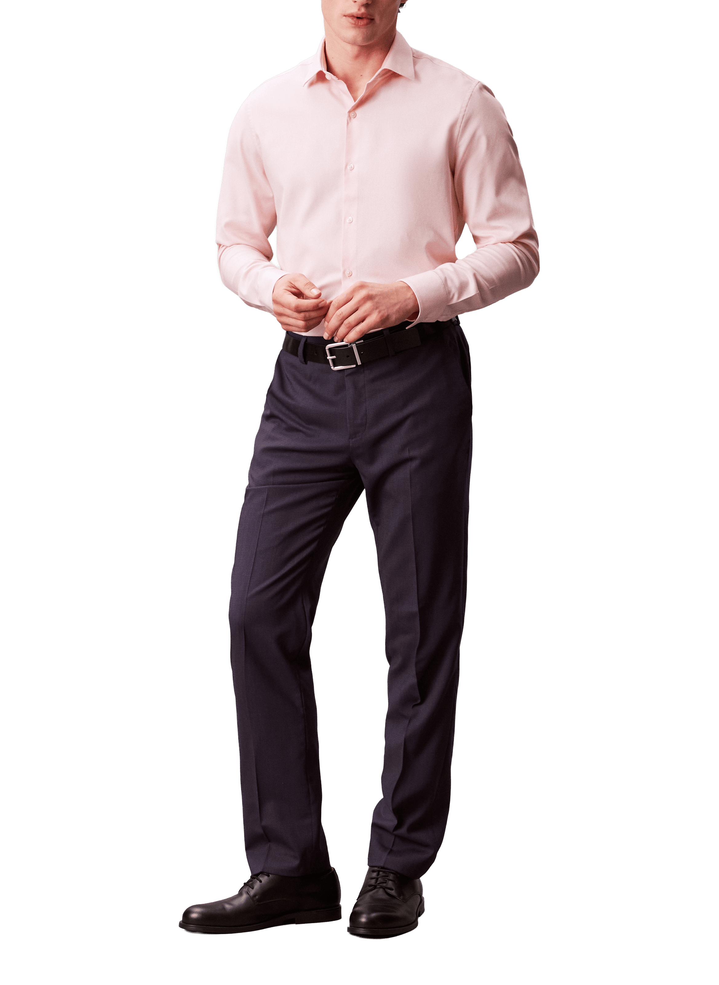 Chemise droite en coton mélangé CALVIN KLEIN Rose