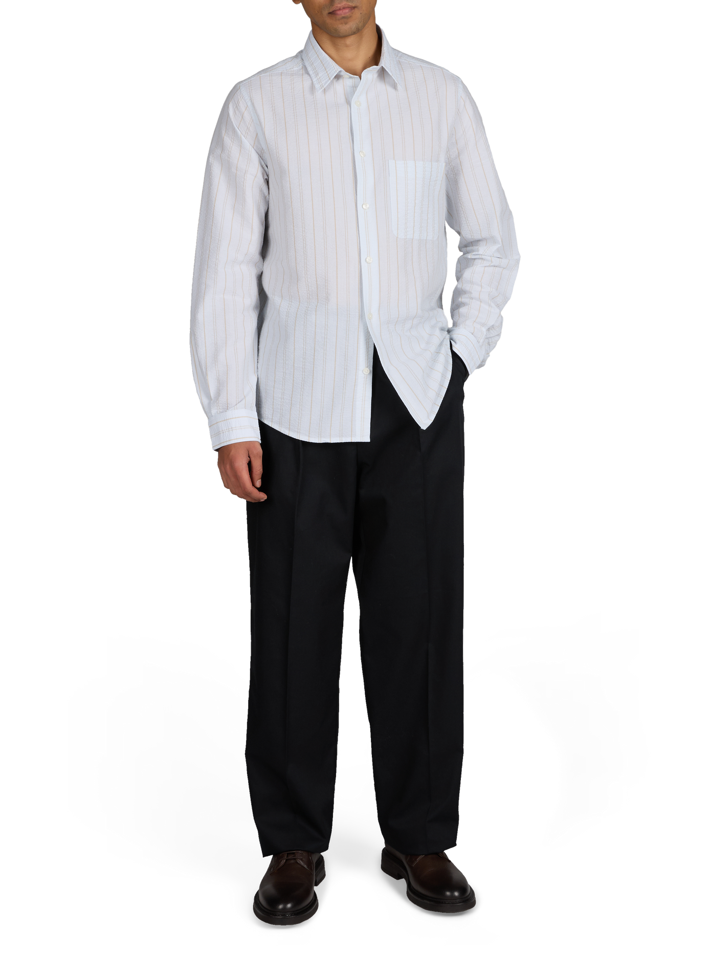 ITHACA ARCHIVE SHIRT SAMSOE SAMSOE Blue