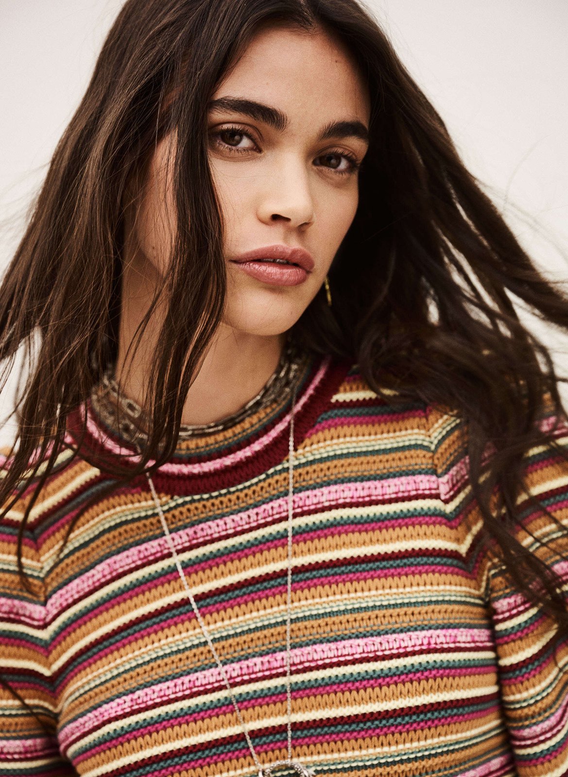 Pull col rond en coton farfaela BA&SH Violet