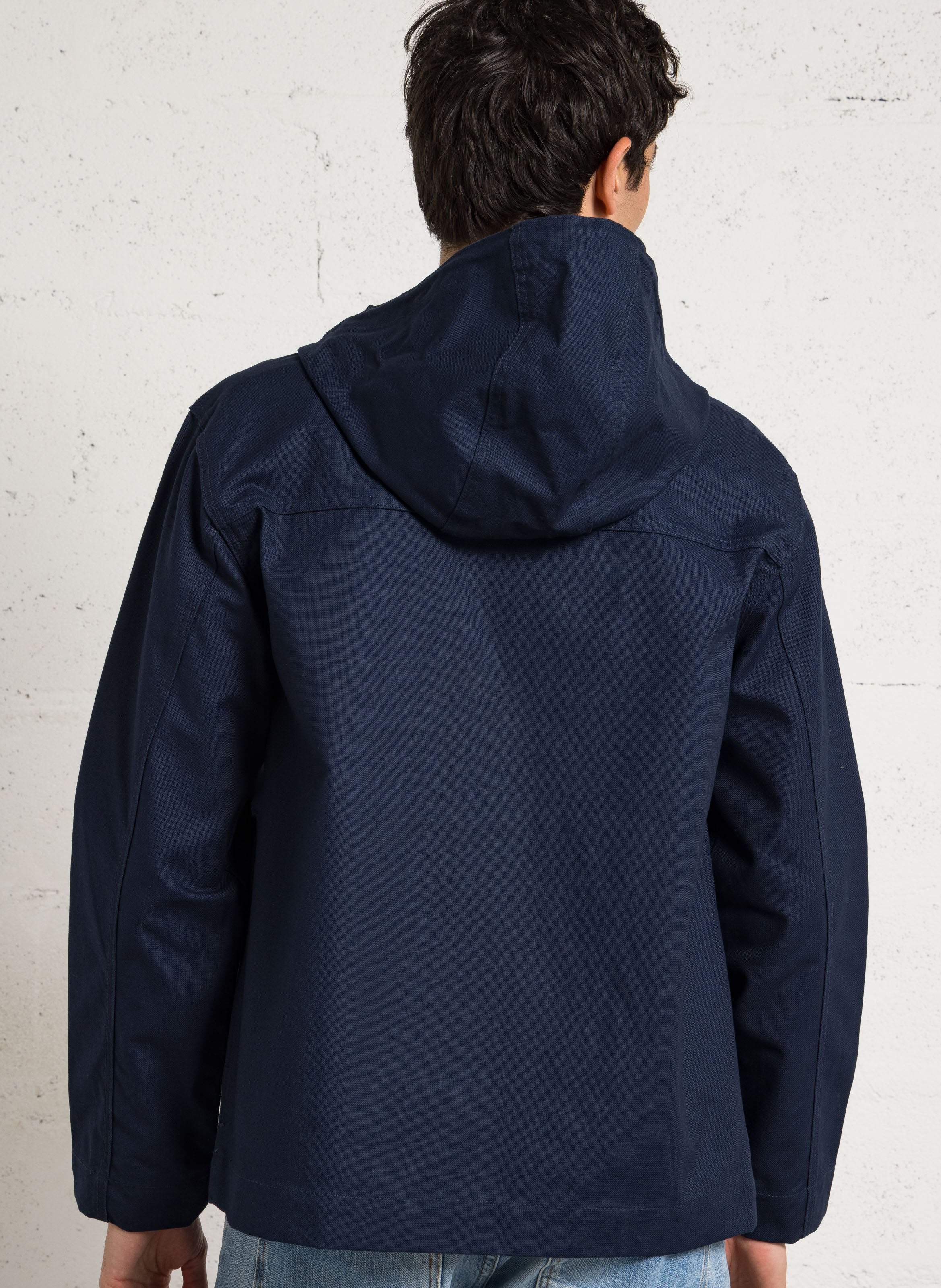 Veste droite col montant en coton ARMOR-LUX Bleu