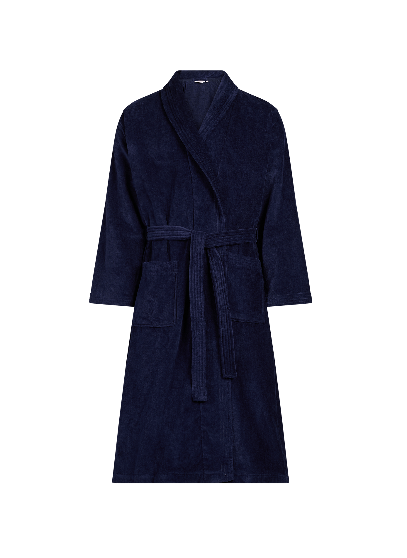 Bathrobe with cotton belt DEREK ROSE Blue