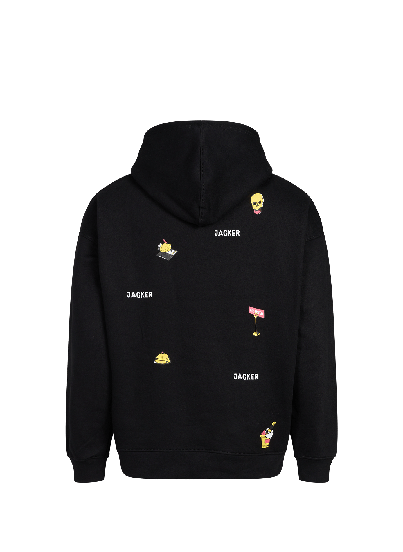 Sweashirt ample à motifs en coton JACKER. Noir