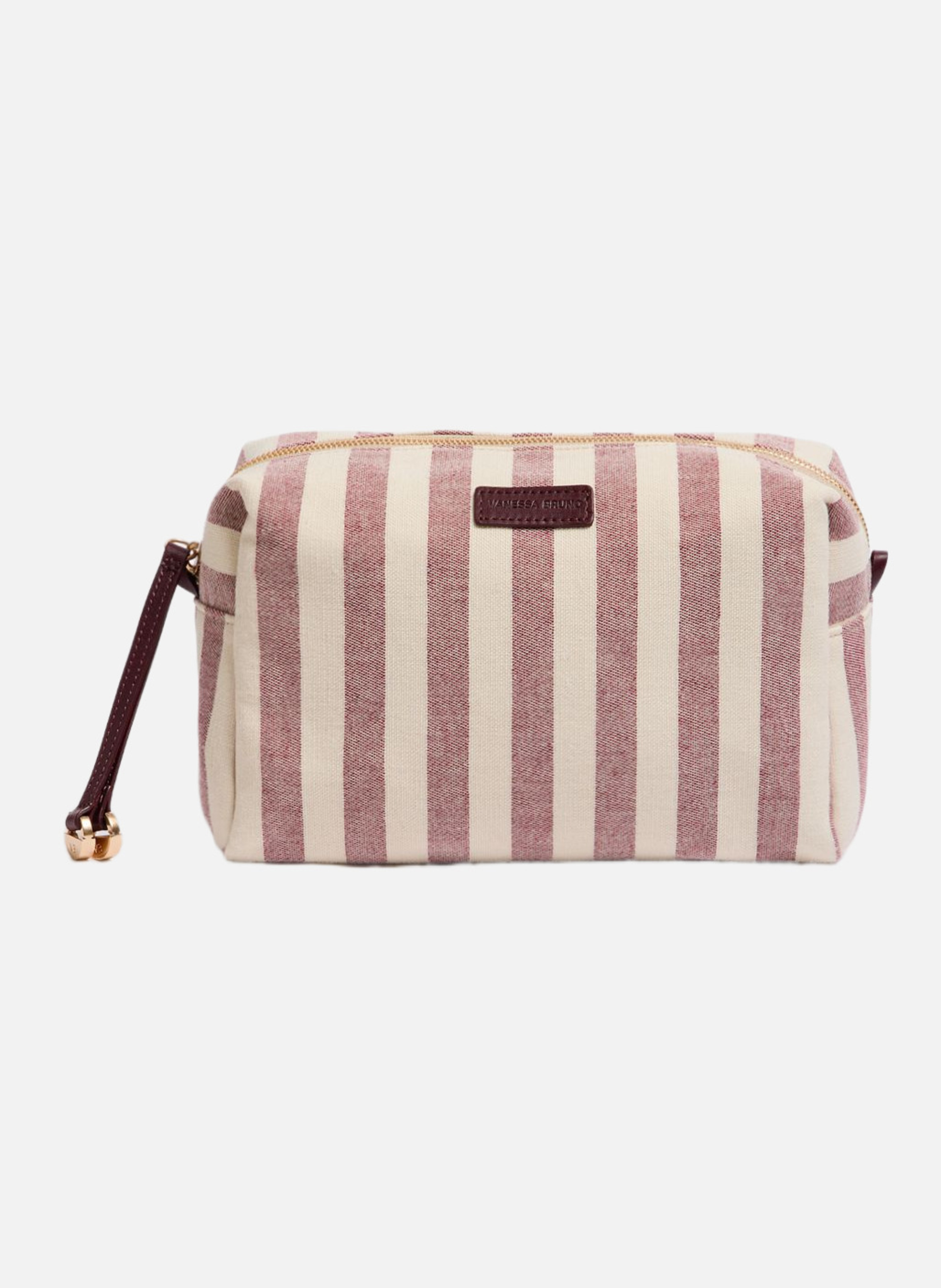 Trousse en toile rayée VANESSA BRUNO Rouge