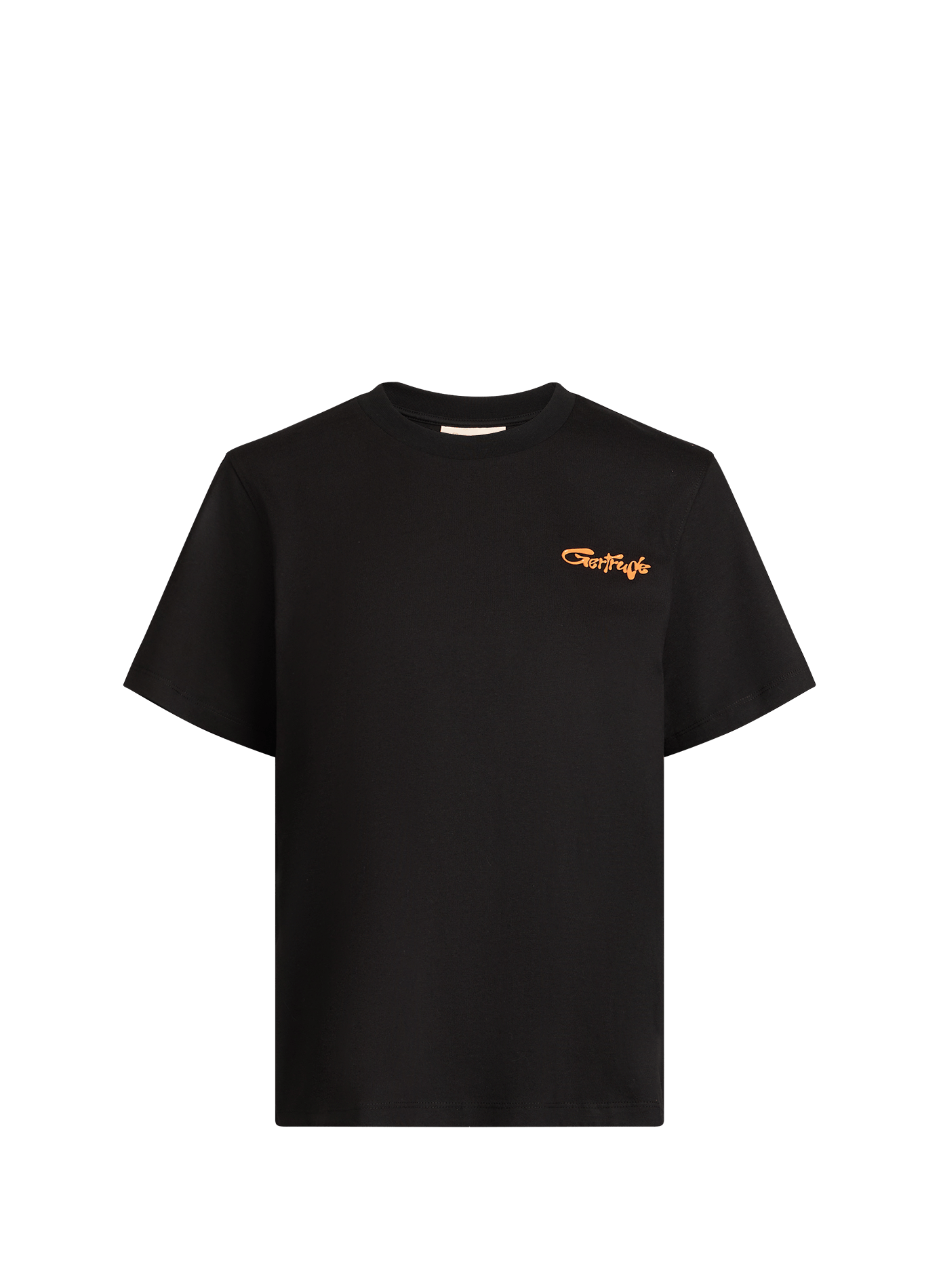 Tee-shirt droit sérigraphié GERTRUDE ET GASTON Nero