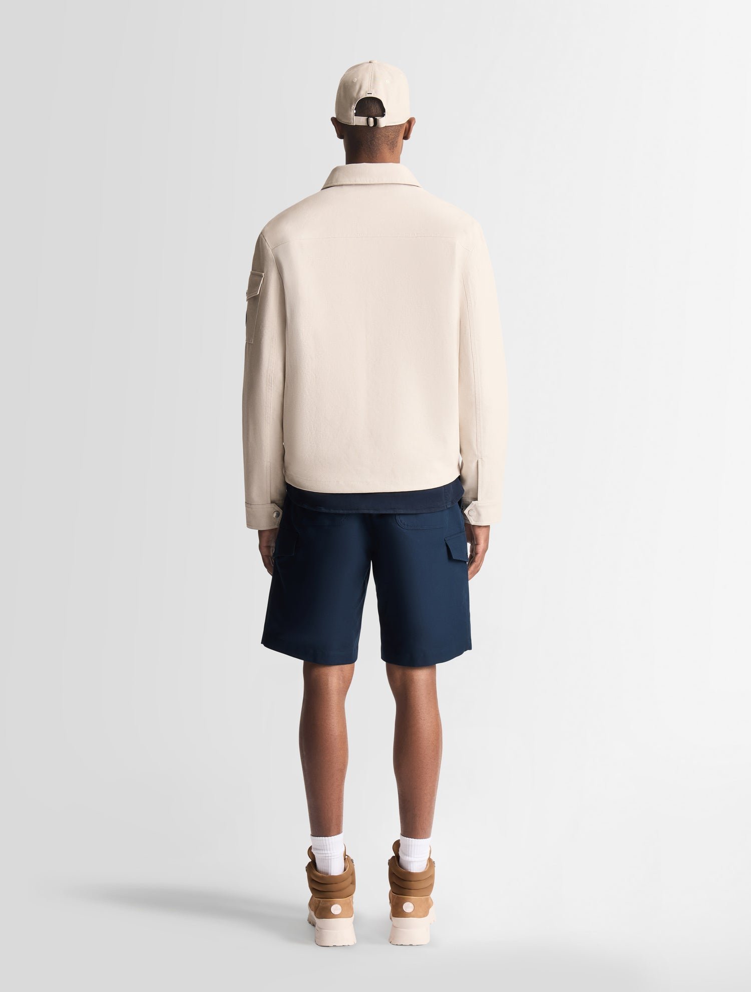 Blouson fralis chambray col chemise coupe regular FUSALP Blanc