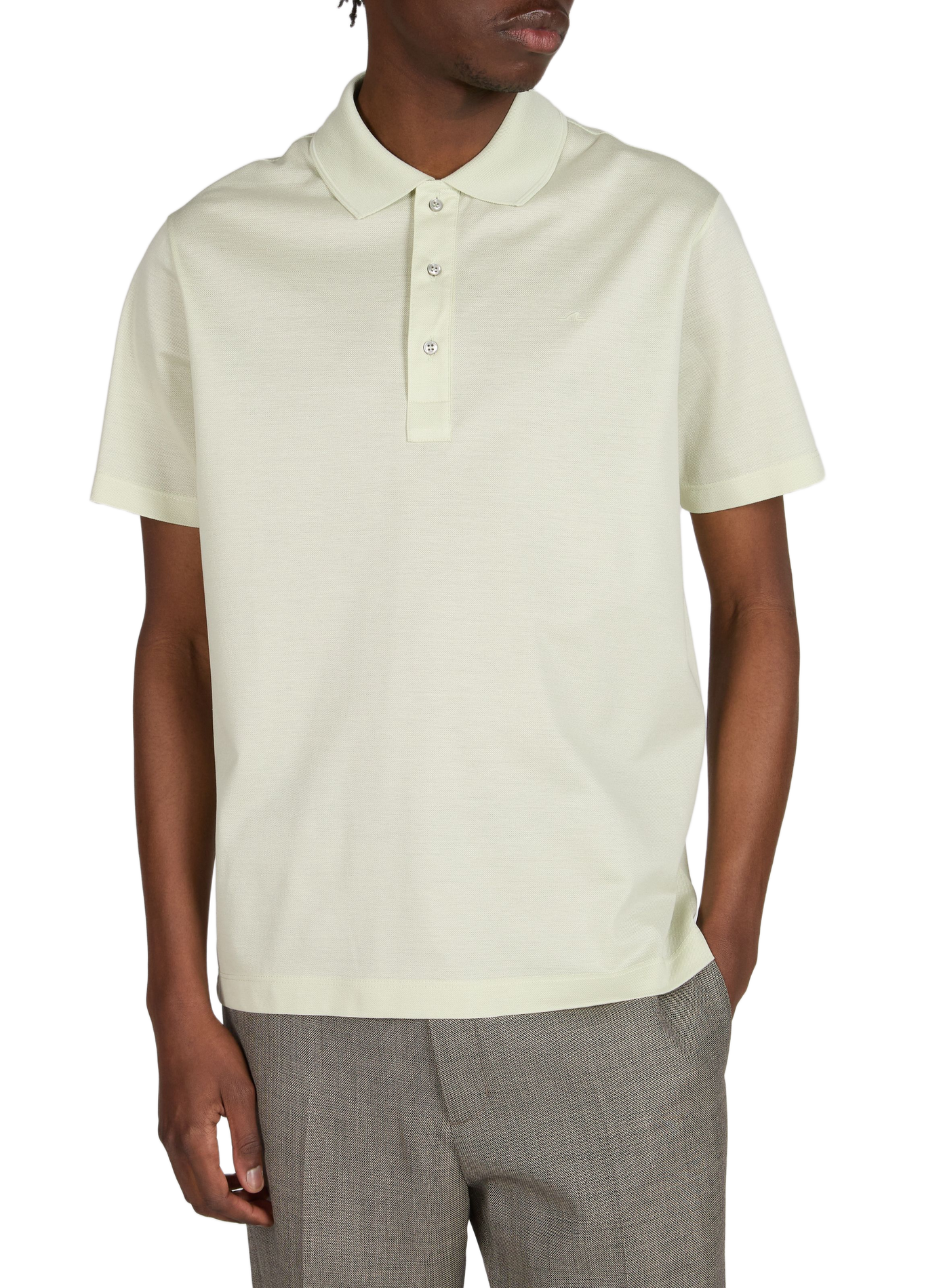 Polo with embroidered detail in cotton PAUL & SHARK Green