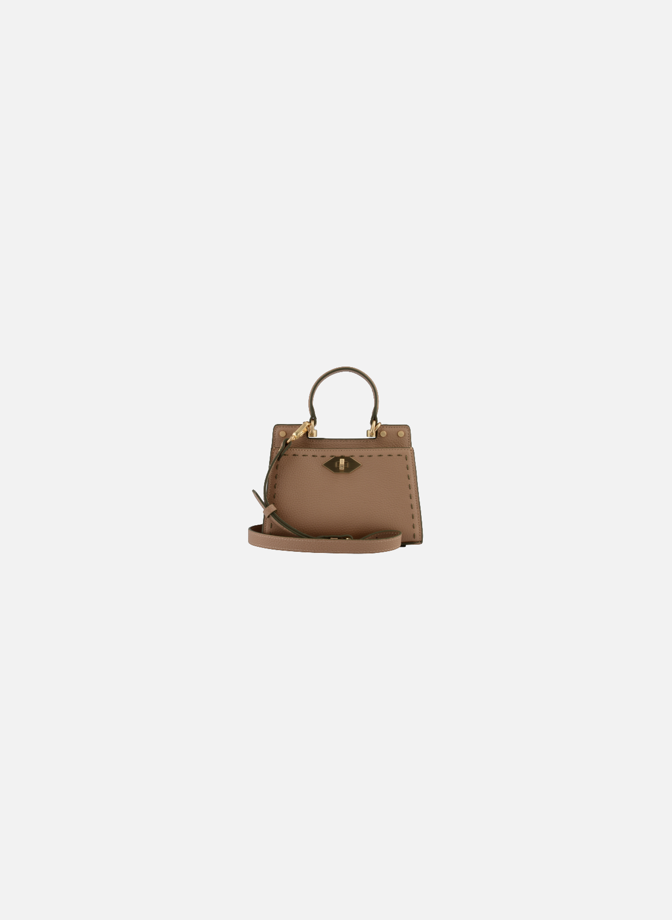 Trianon | sac à main micro en cuir de vachette POURCHET Kaki