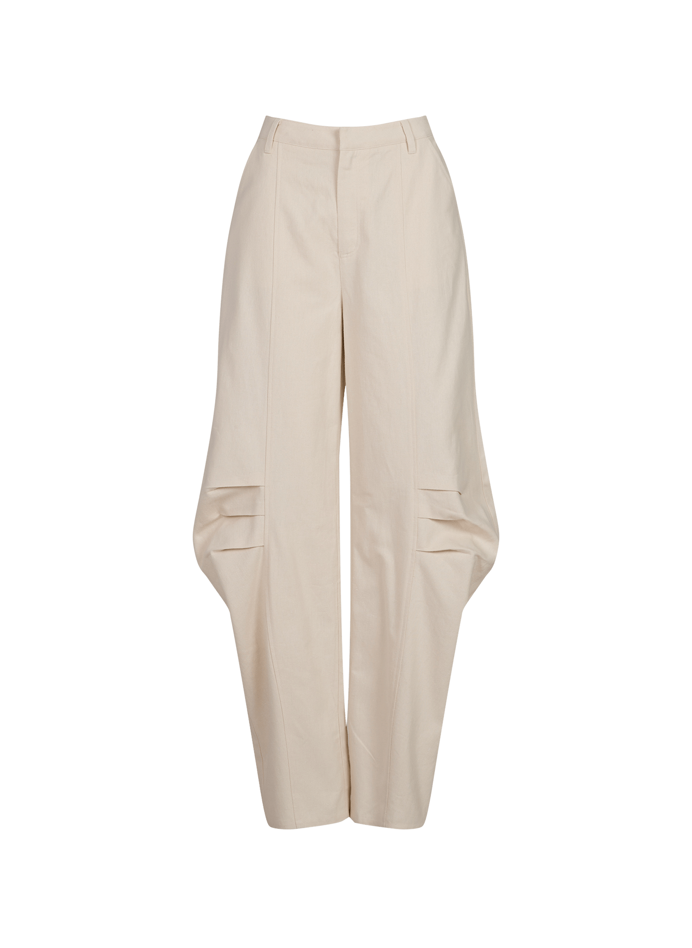 Pantaloni da smoking affusolati in lino e cotone ROTATE Beige