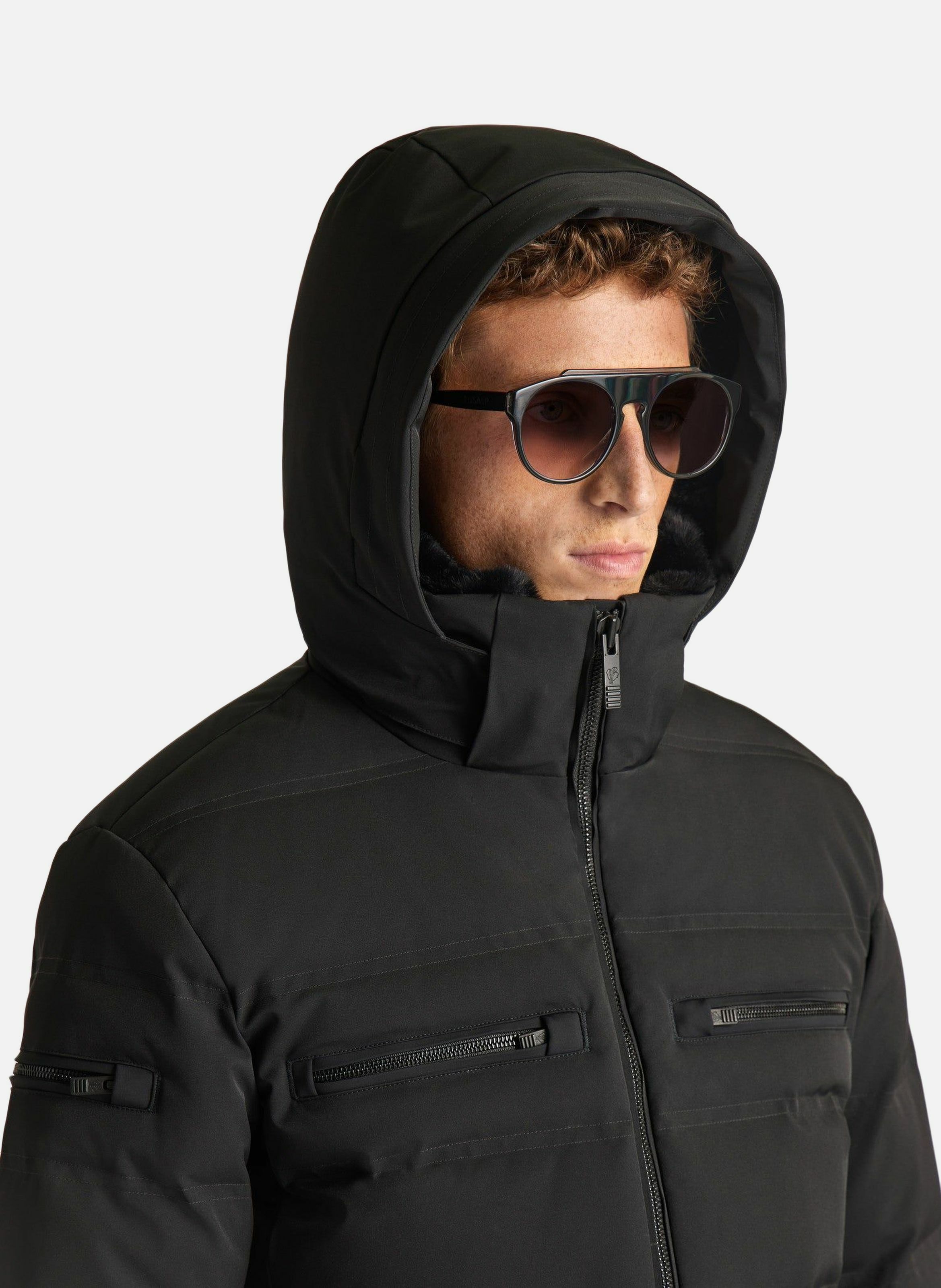 Veste de ski berlioz col montant coupe regular FUSALP Noir