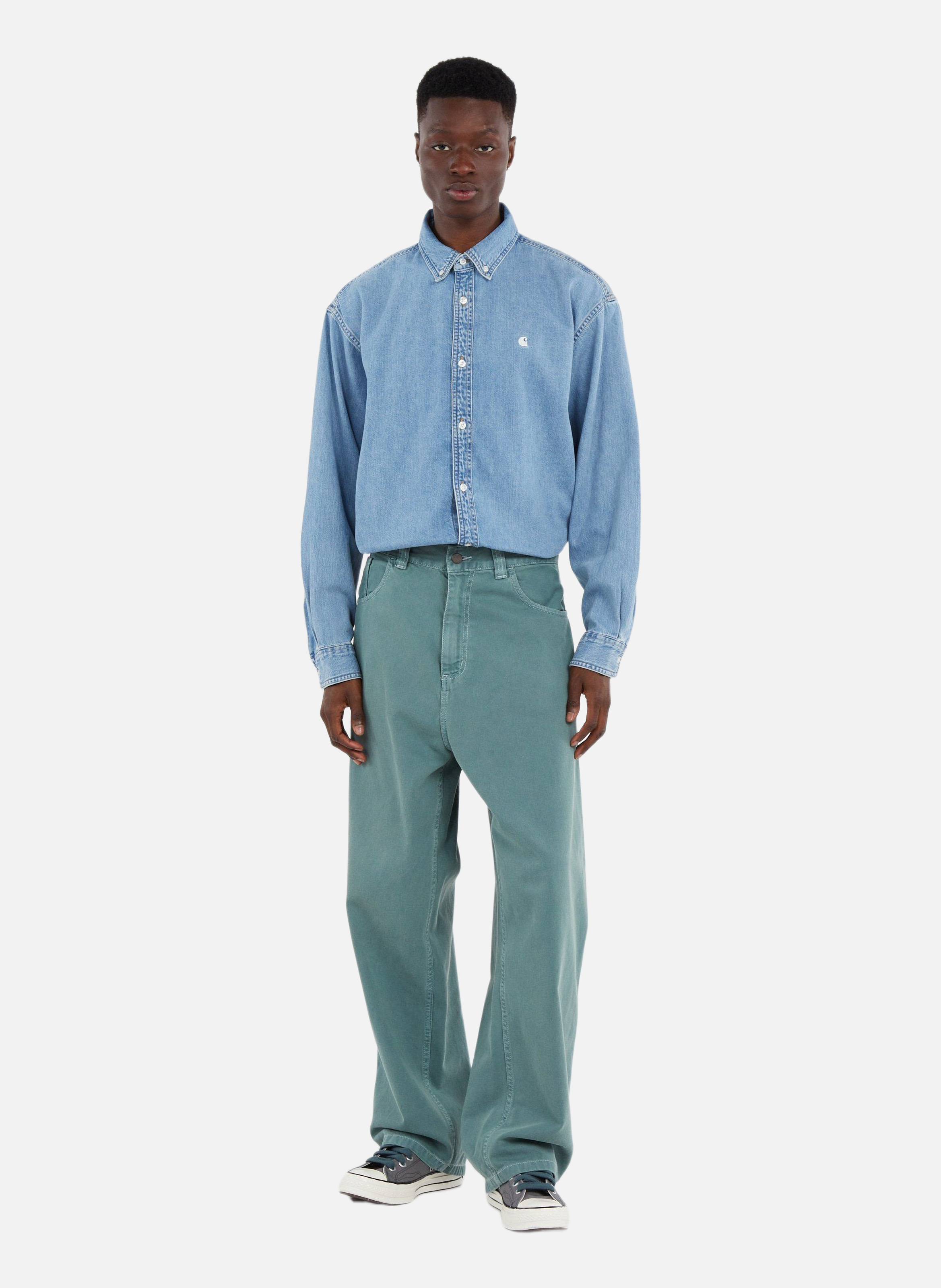 Chemise l/s lucas shirt CARHARTT WIP Bleu