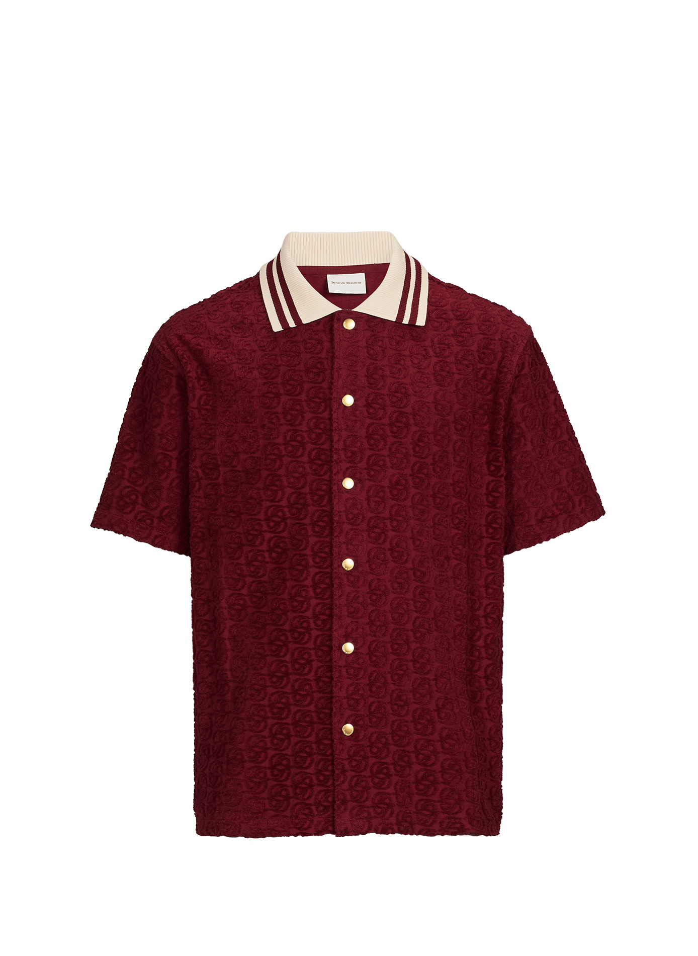 Textured cotton terry cloth shirt DROLE DE MONSIEUR Red