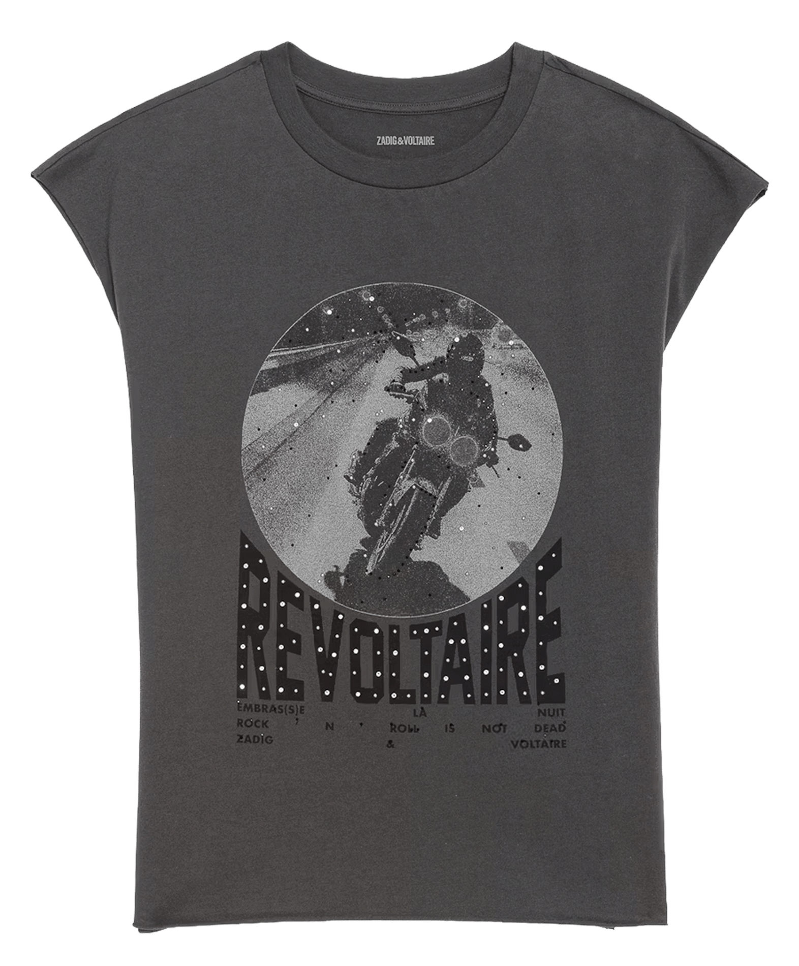 T-shirt droit en coton cloe ZADIG&VOLTAIRE Gris