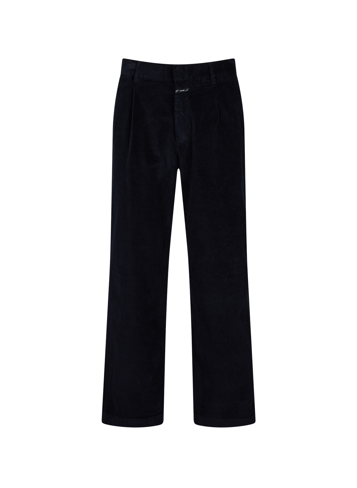 Straight cotton-blend trousers CLOSED Blue