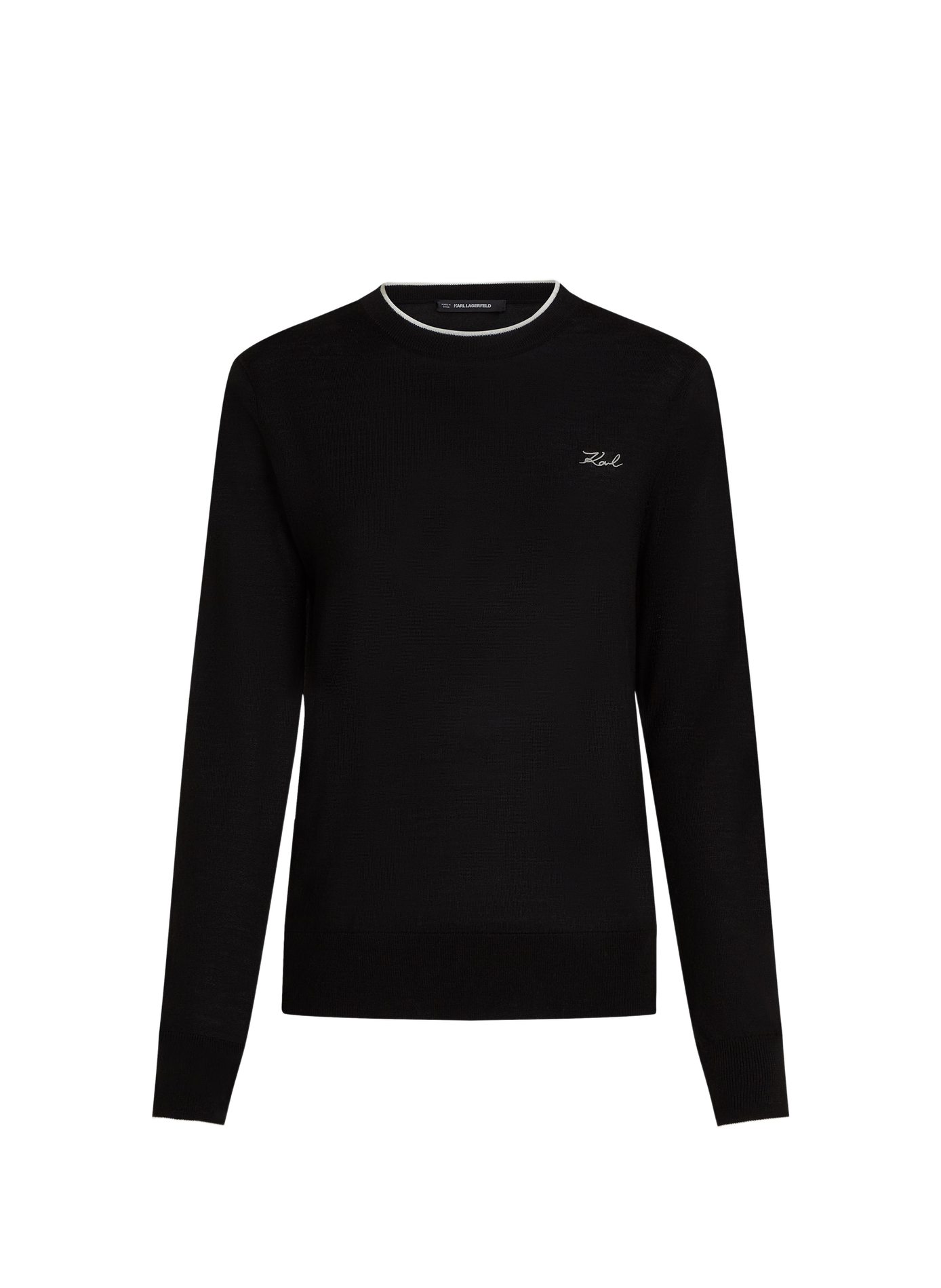 Merino wool jumper KARL LAGERFELD Black