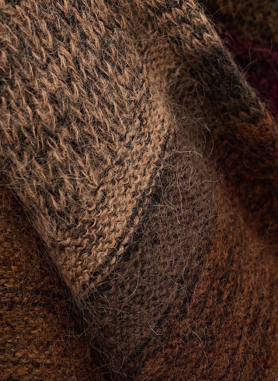 Poncho large en laine mélangée perros BA&SH Marron