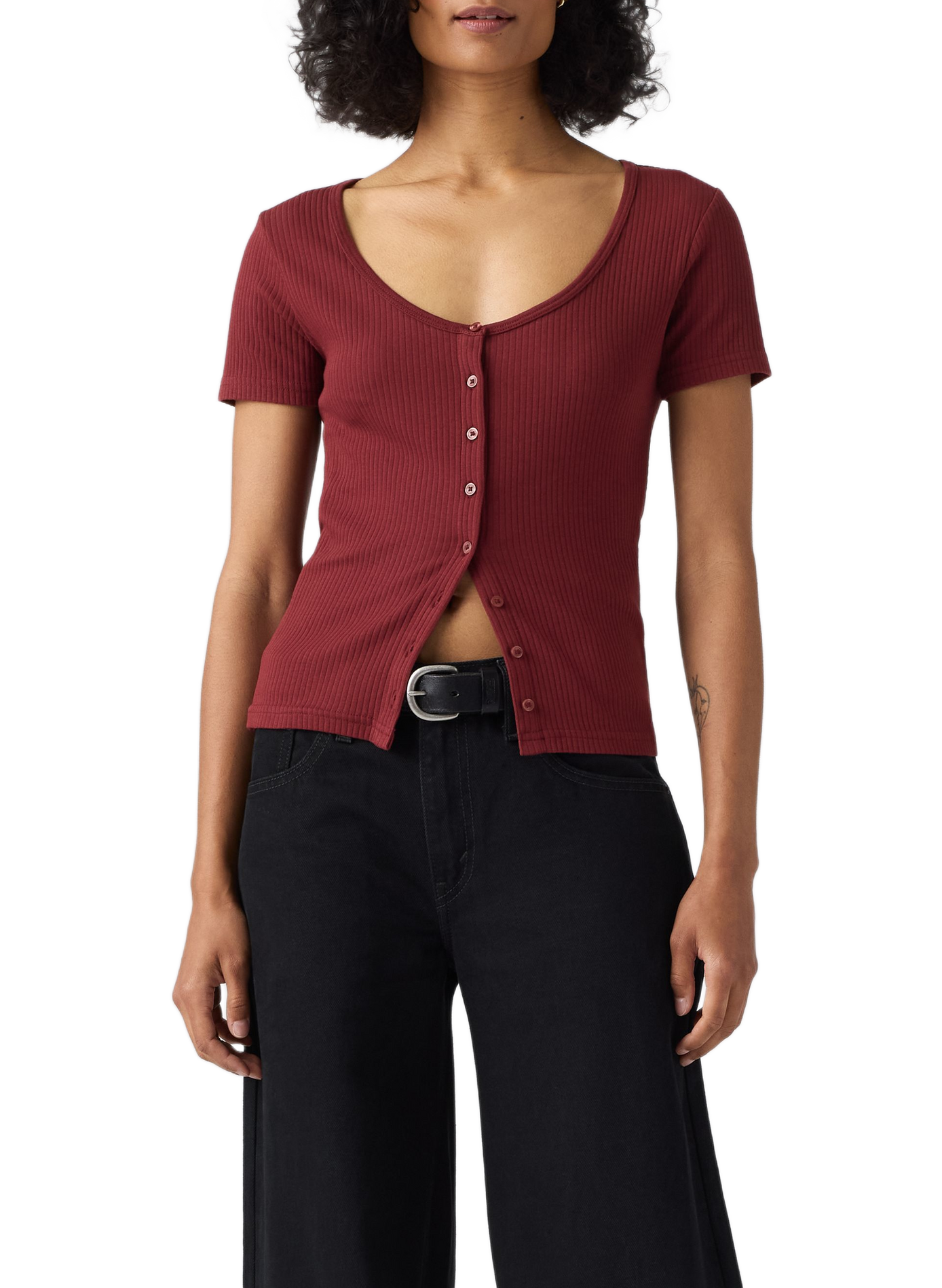 Rundhalsausschnitt T-Shirt aus Baumwollmischung LEVI'S Rot