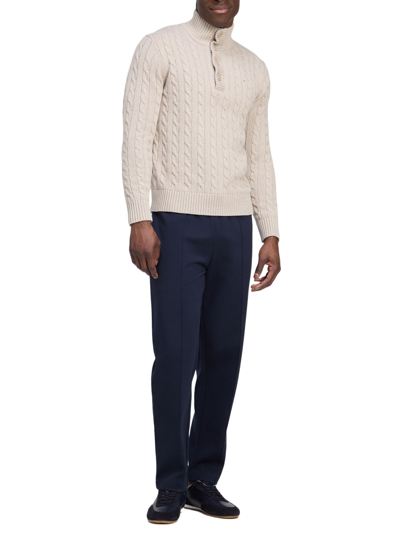 Pantalon de survêtement en coton mélangé EDEN PARK Blau
