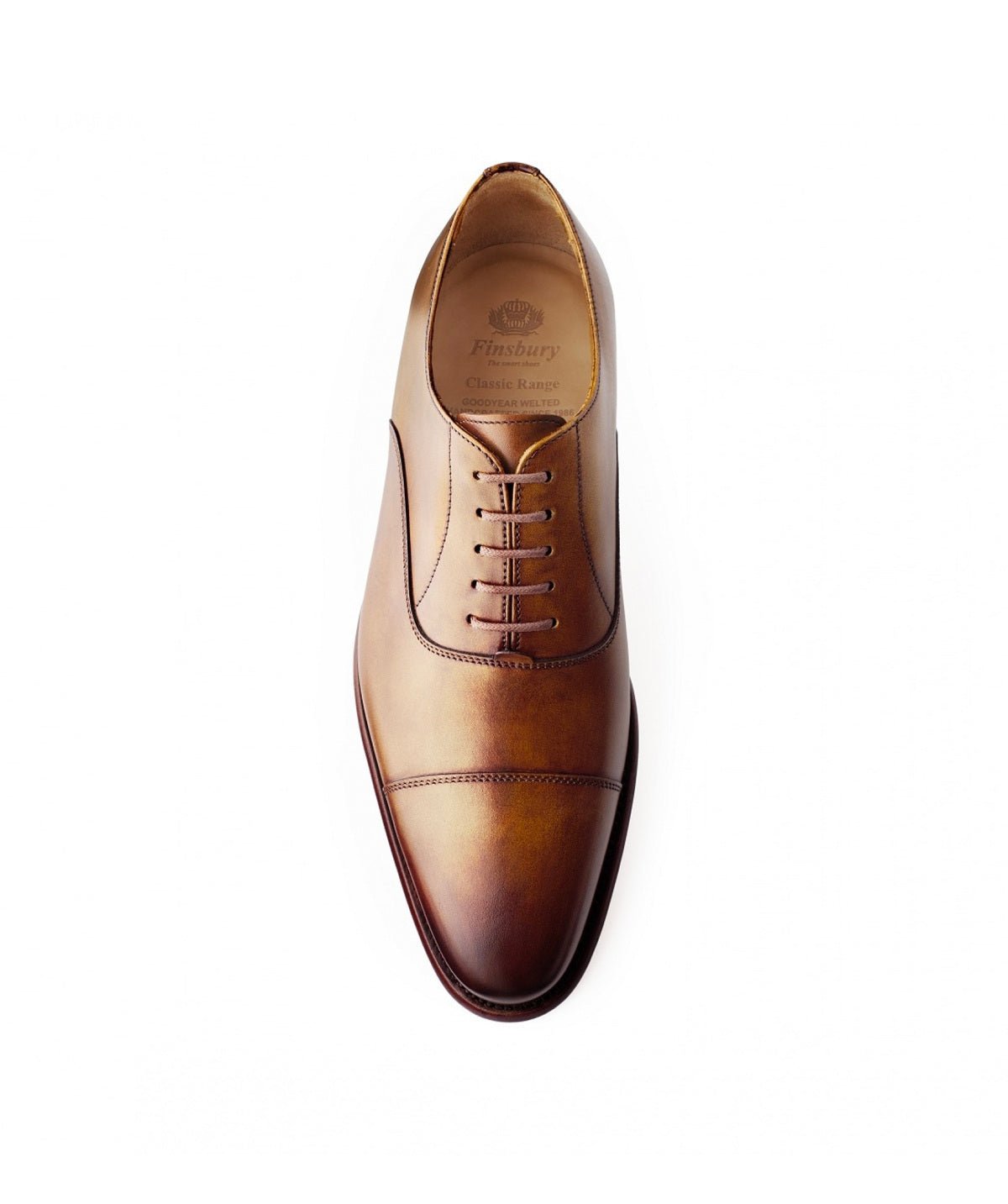 Richelieu cuir patiné consul FINSBURY Marron