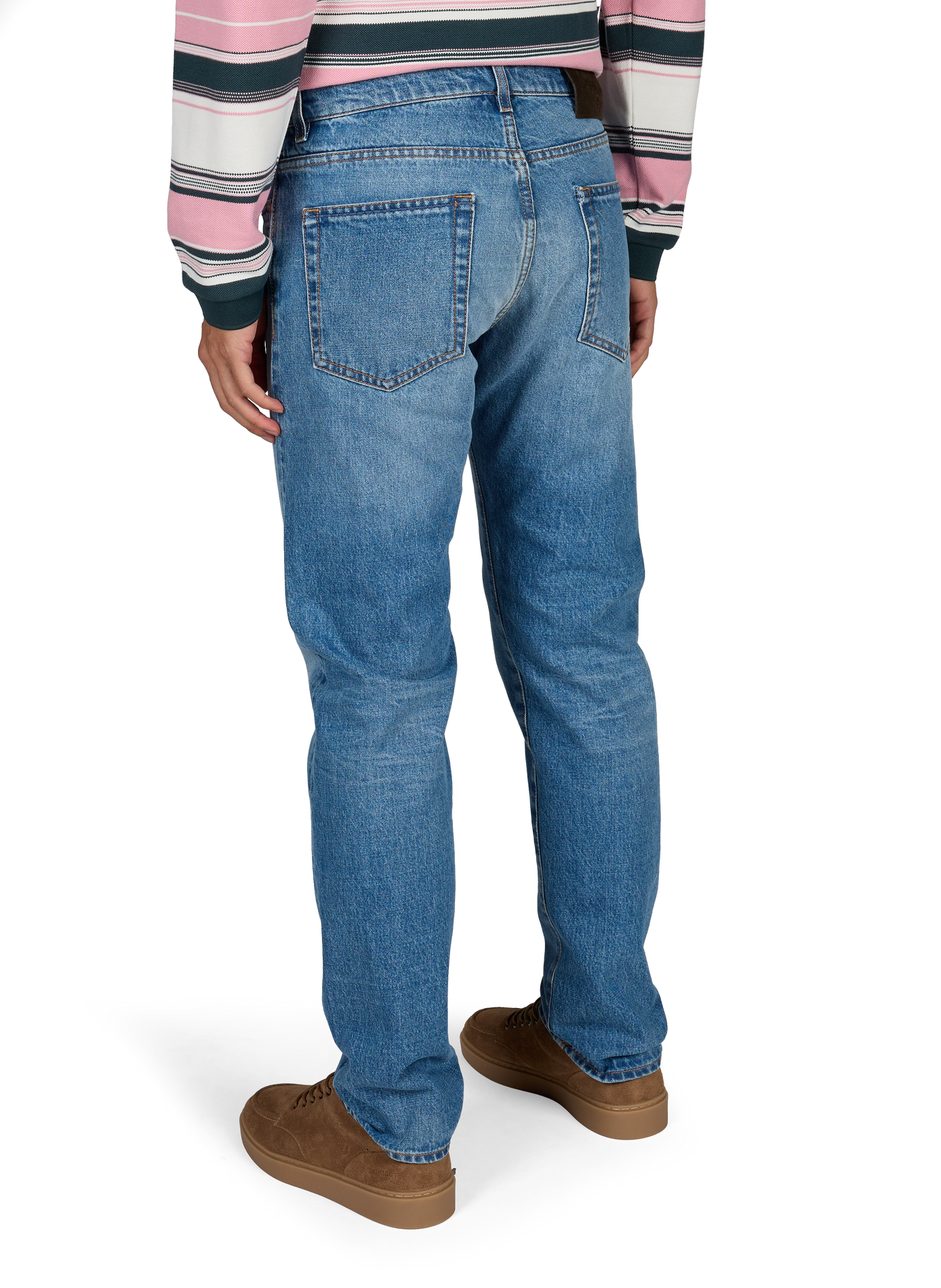 Gerade geschnittene Baumwolljeans RE HASH Blau
