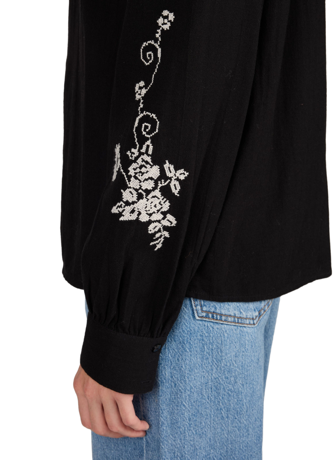Chemise ample en coton VILA Noir