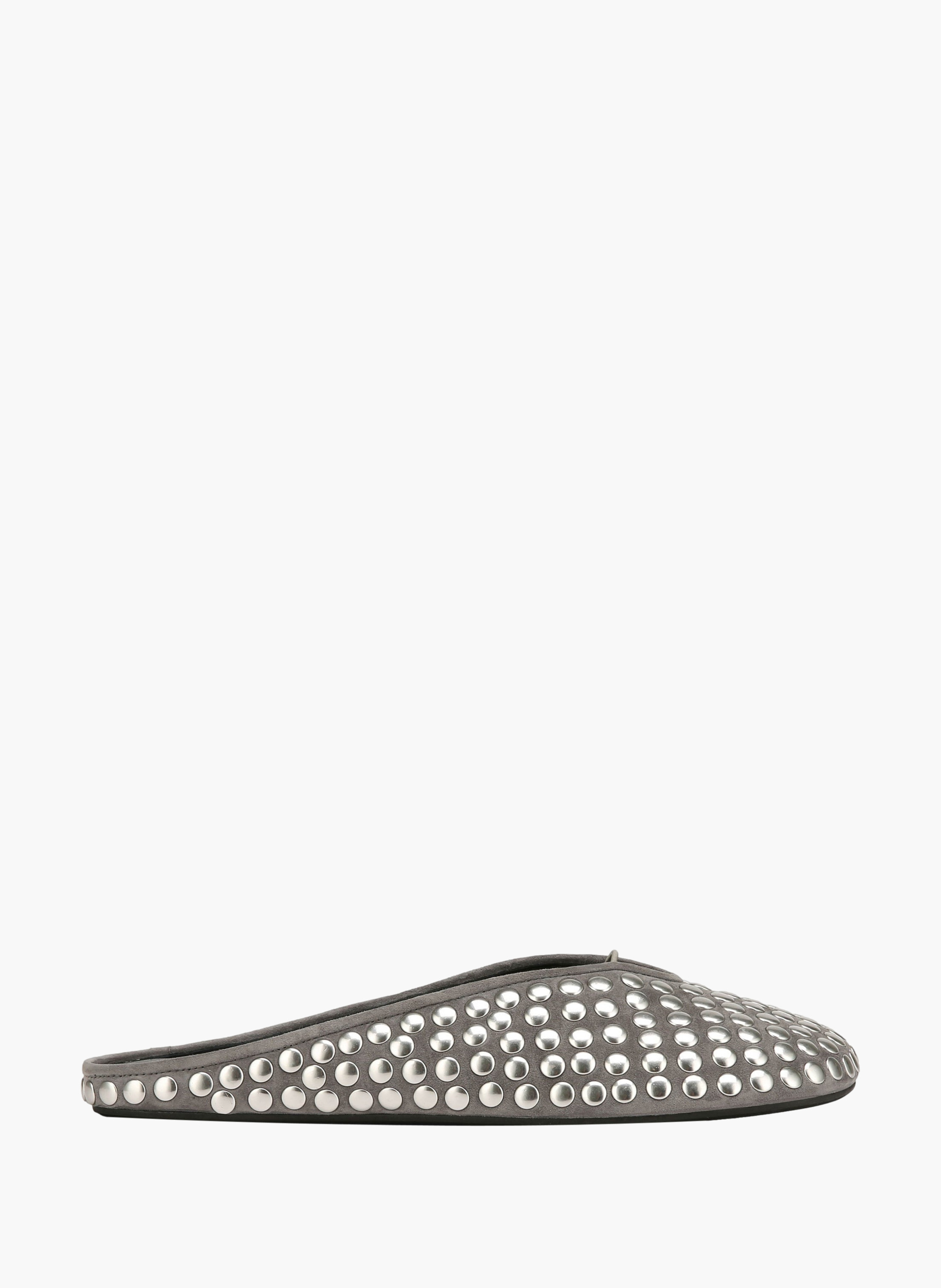 Pippa ballerina's van suède met studs NAKED WOLFE Grijs