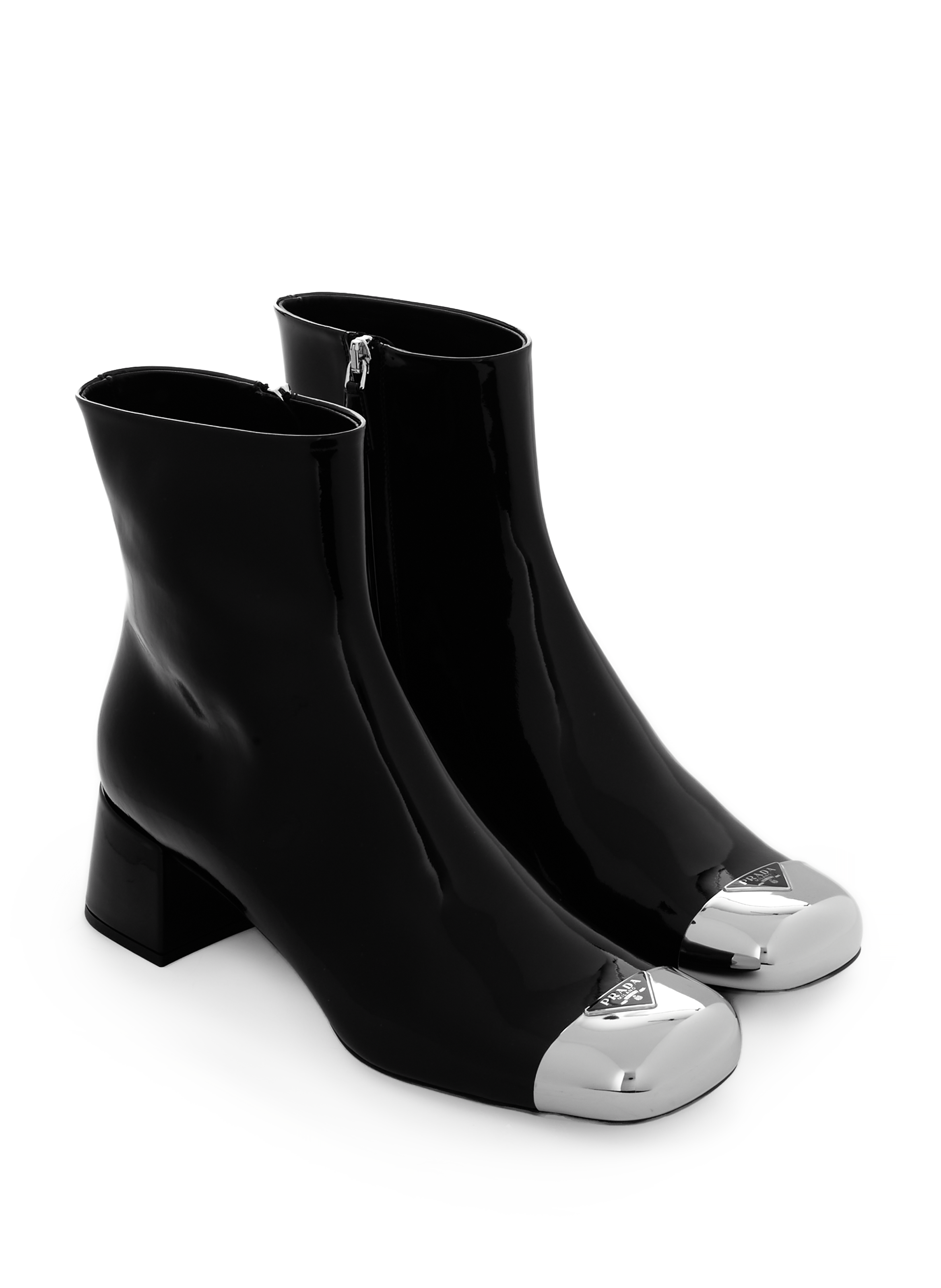 Bottines en cuir verni