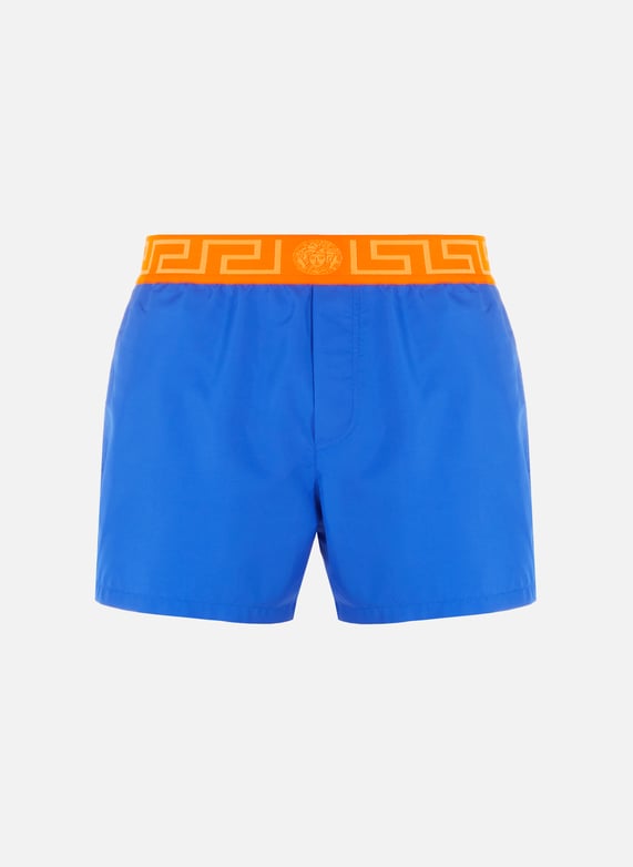 Short de bain Greca Bleu