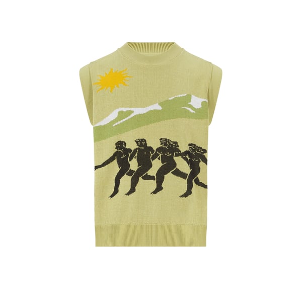 Pull sans manches en coton organique