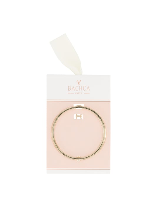 Barrette ronde dorée