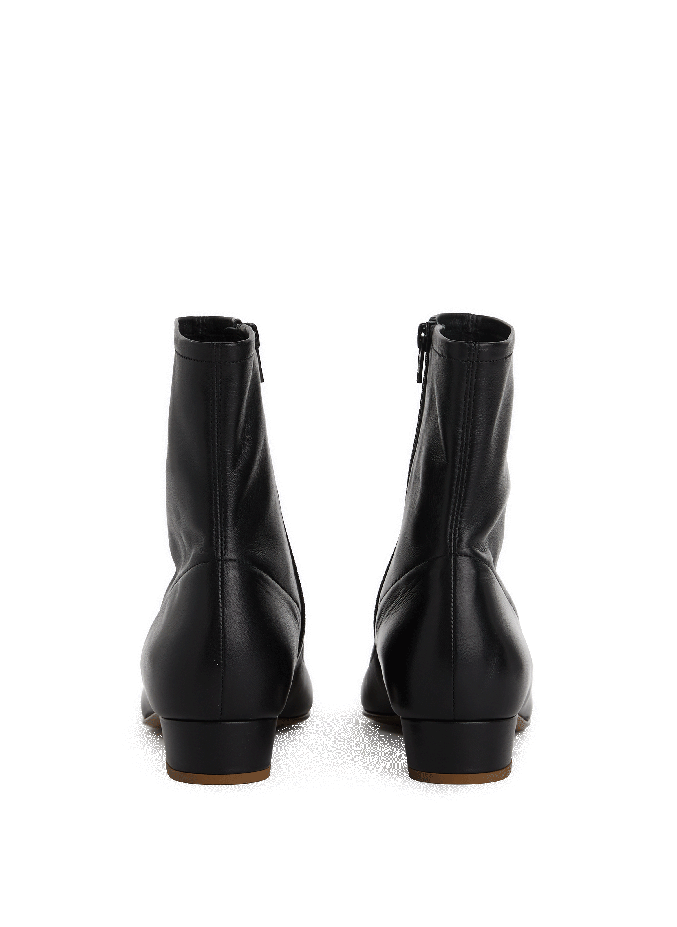 Leather ankle boots BY FAR Black