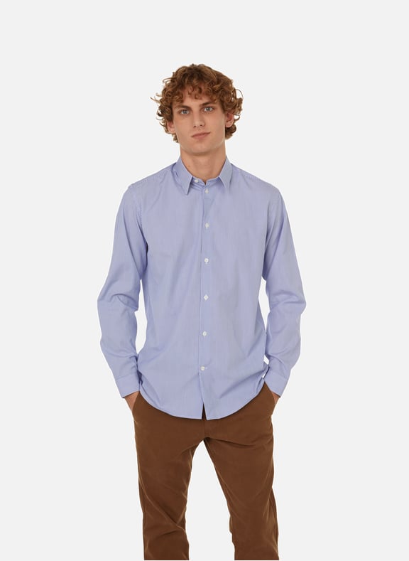 Chemise rayée en coton Bleu by AU PRINTEMPS PARIS AU PRINTEMPS PARIS Chemise rayée en coton Bleu