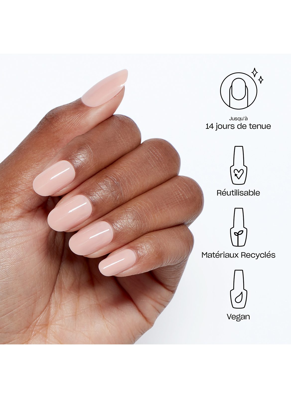 Bubble Bath - xPRESS/ON - Reusable Fake Nails OPI Rose