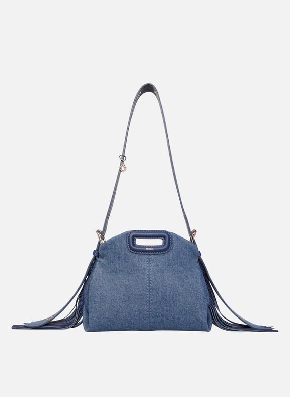 Sac bandoulière en denim miss m mini Bleu by MAJE MAJE Sac bandoulière en denim miss m mini Bleu