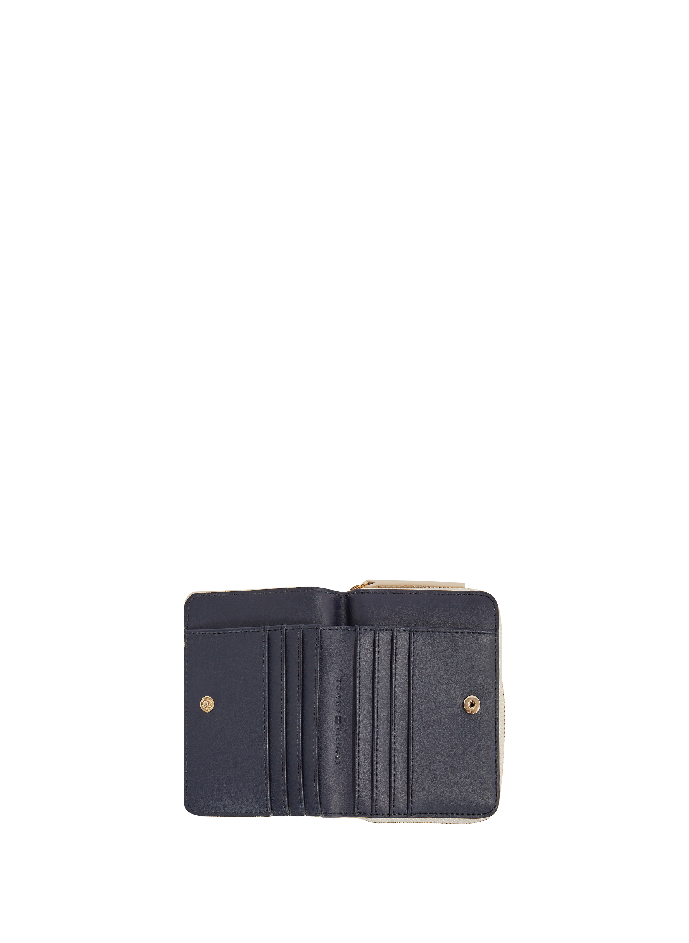 Petit portefeuille à monogramme TOMMY HILFIGER Beige