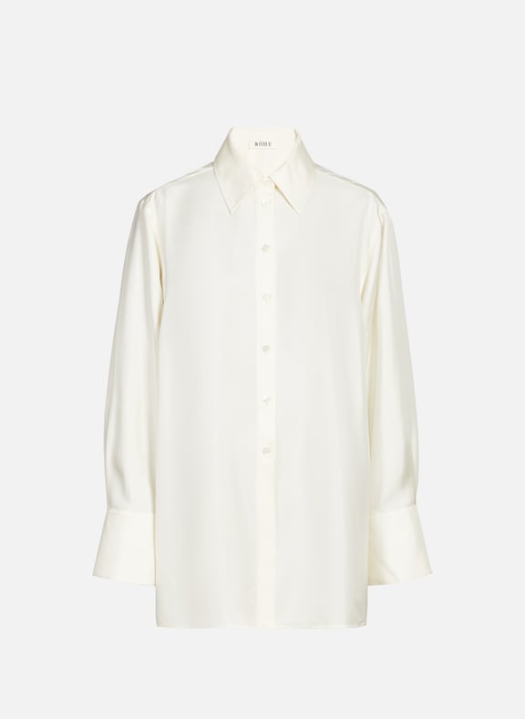 Silk open-back shirt White by ROHE FRAMES ROHE FRAMES Silk open-back shirt White