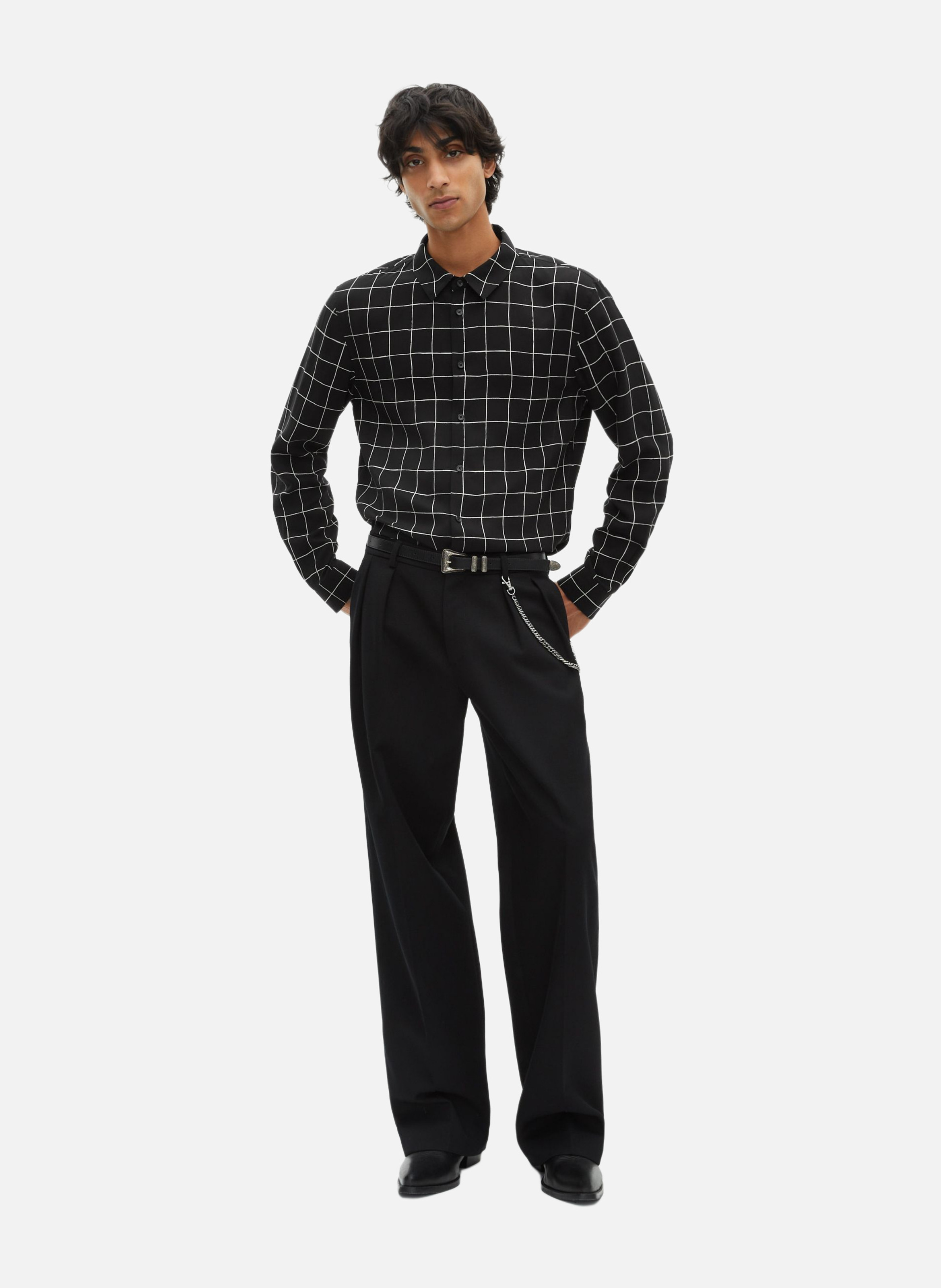 Chemise à carreaux THE KOOPLES Noir