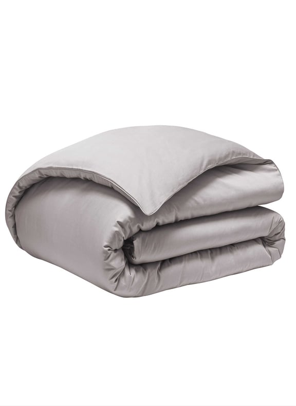 Housse de couette unie en satin de coton bio, teophile Beige by ALEXANDRE TURPAULT ALEXANDRE TURPAULT Housse de couette unie en satin de coton bio, teophile Beige